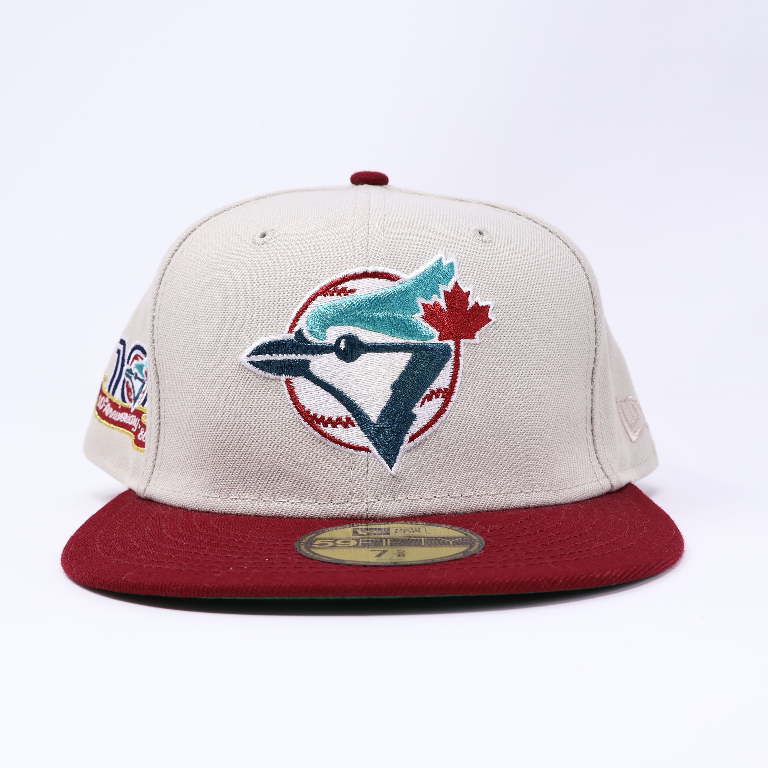 NWT 5/8 Stone Toronto Blue Jays 10th Anniversary 59fifty New Era Fitted Hat Cap