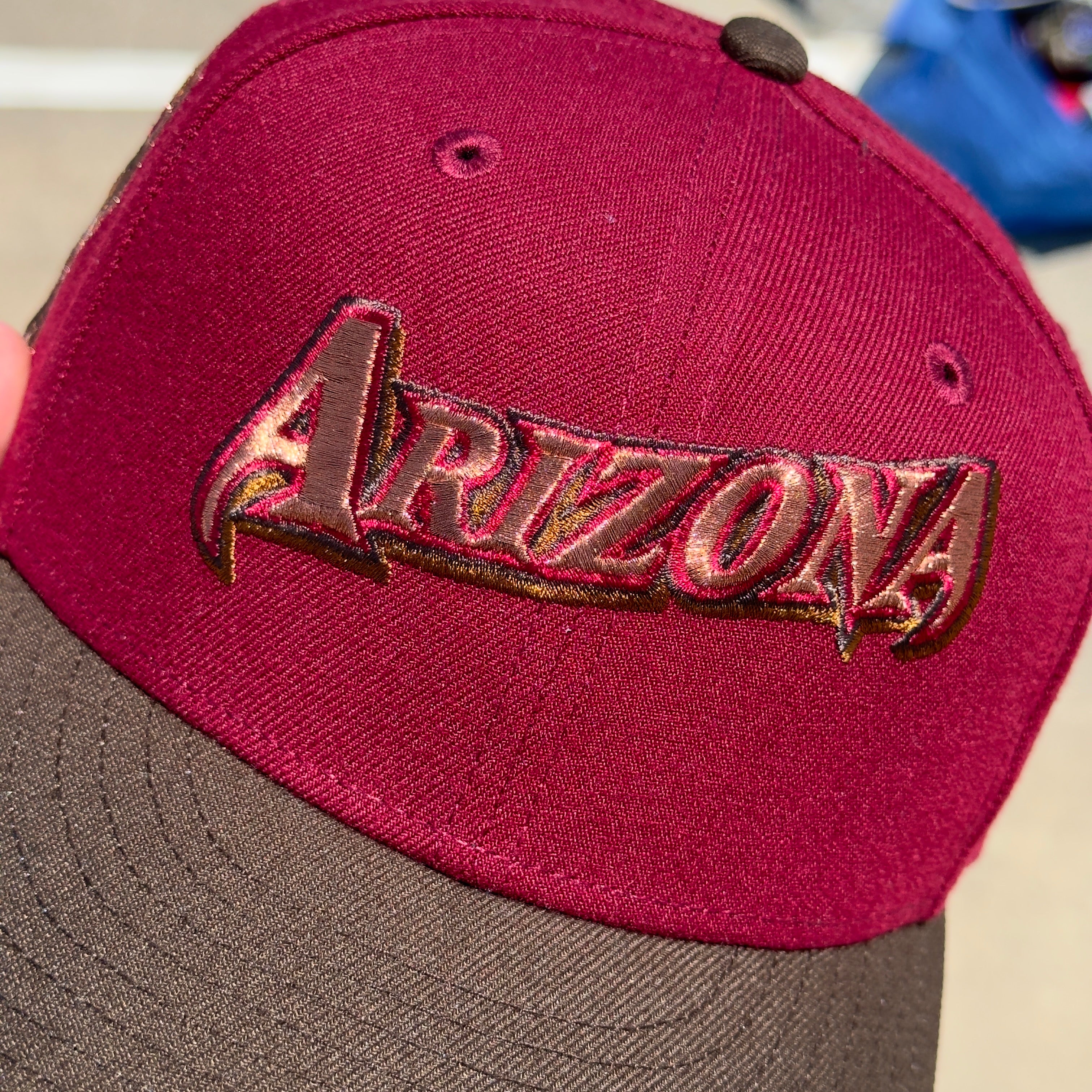 7 1/8 USED Maroon Arizona Diamondbacks 1998 Inaugural 59fifty New Era Fitted Hat