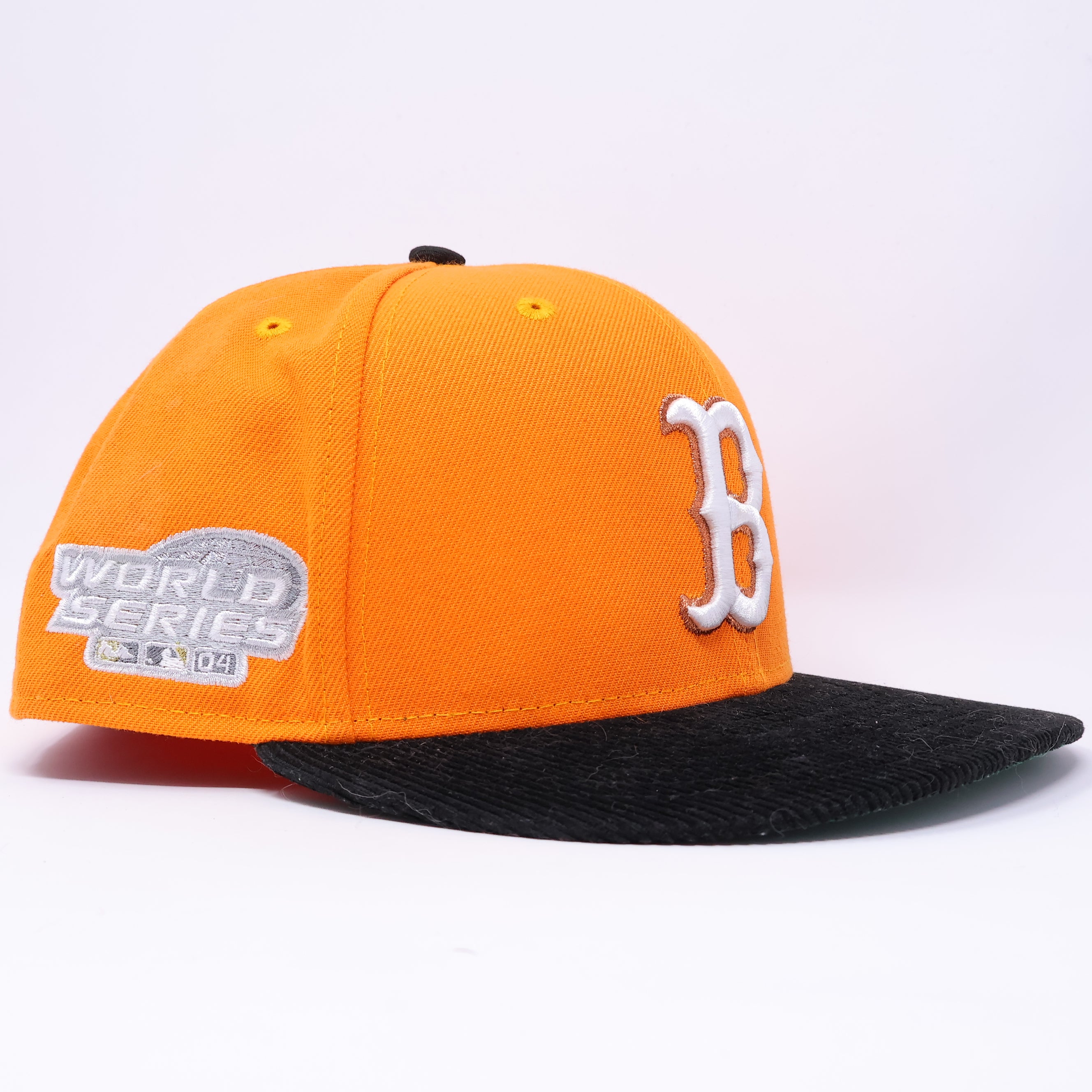 USED 3/4 Orange Boston Red Sox 2004 World Series 59fifty New Era Fitted Hat Cap