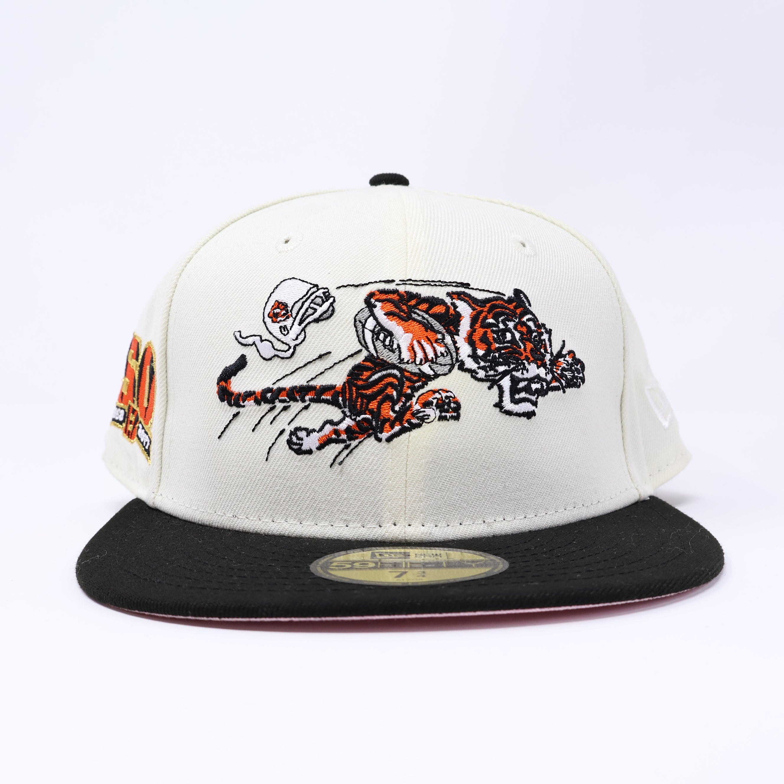 NWT 3/4 Chrome Cincinnati Bengals NFL 50th Anniversary 59fifty New Era Fitted Hat Cap