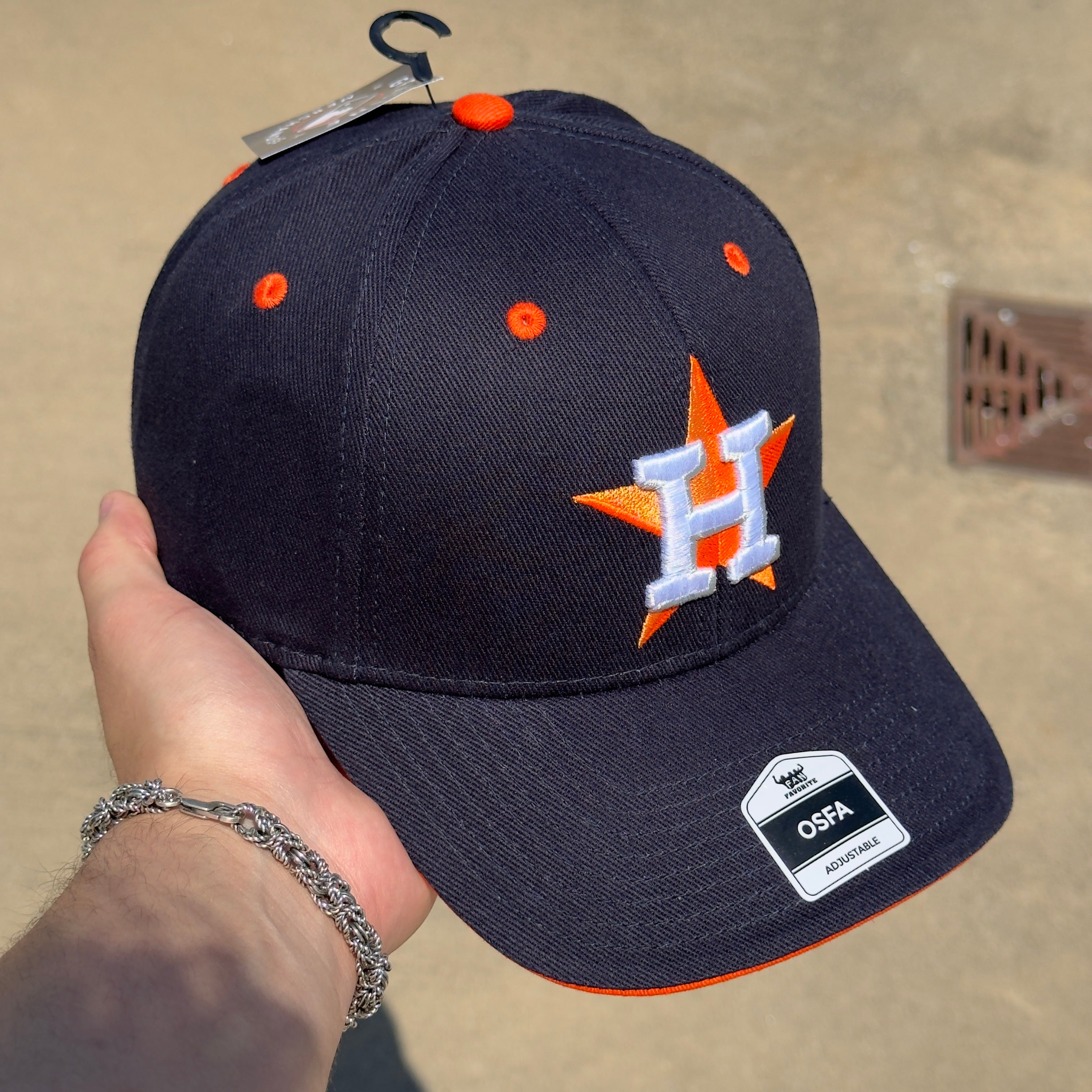 NEW Clean Basic Houston Astros MLB Adjustable One Size Fits All Adult Strap Simple