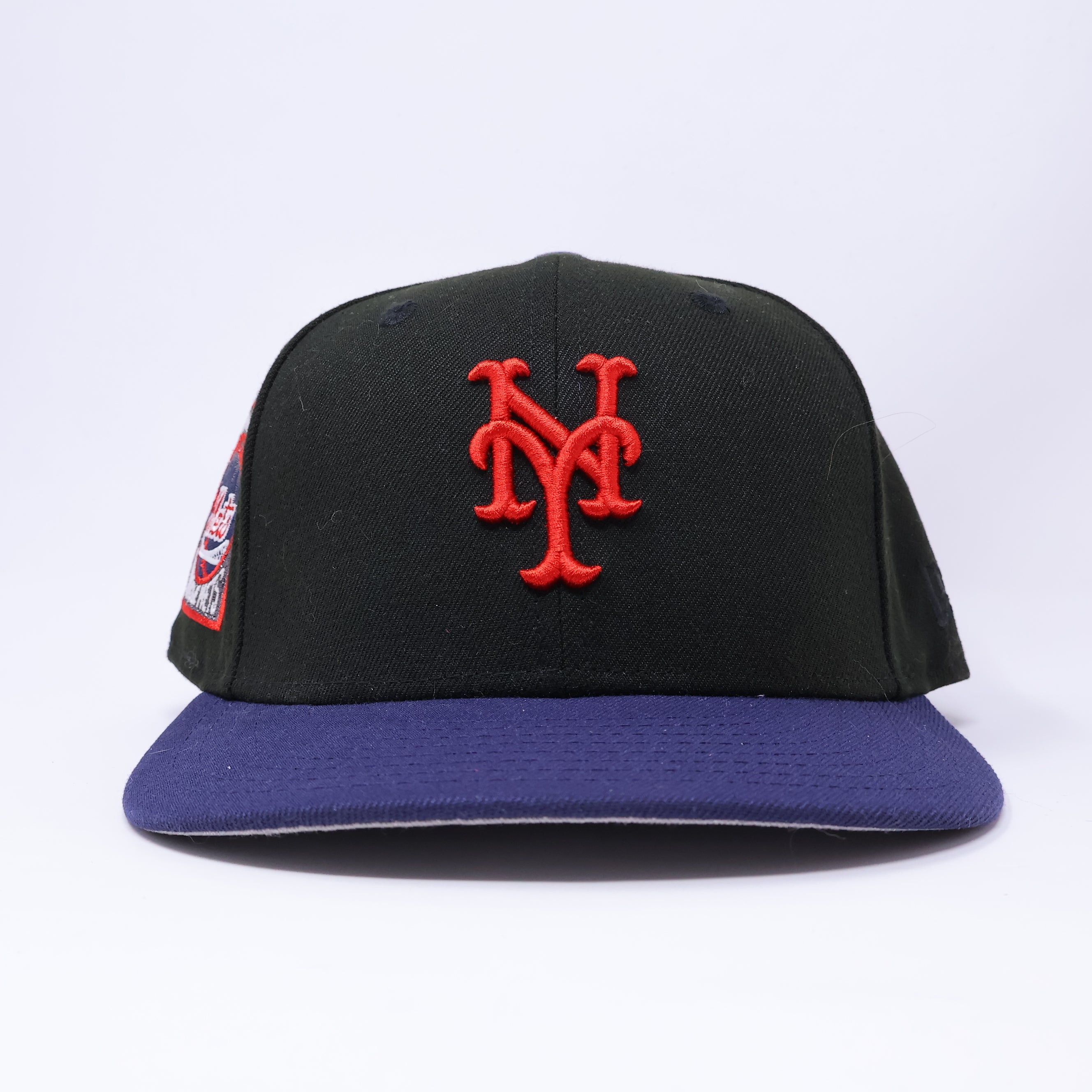 USED 3/8 Black New York Mets 25th Anniversary 59fifty New Era Fitted Hat Cap