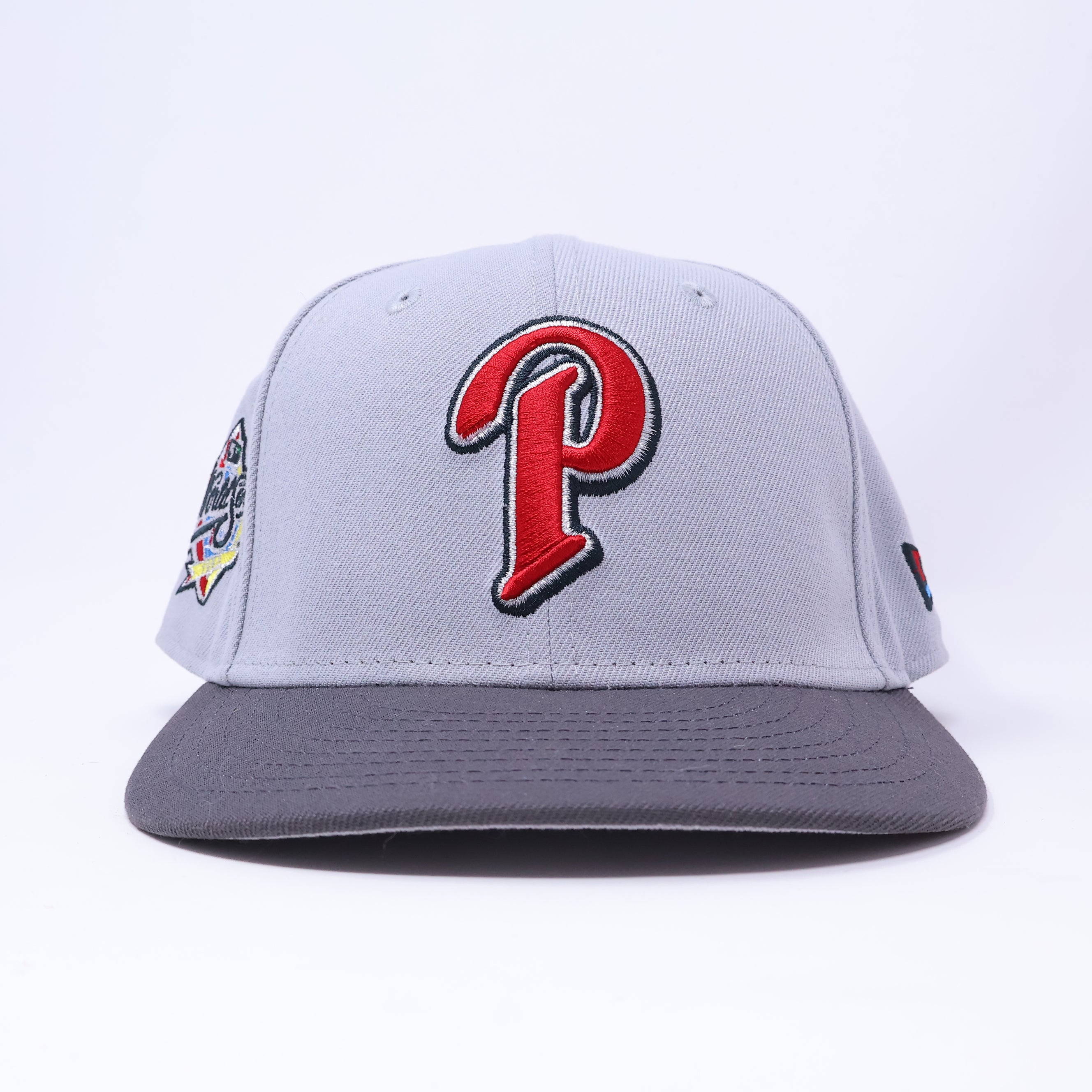 USED 3/8 Gray Philadelphia Phillies World Series 59fifty New Era Fitted Hat Cap