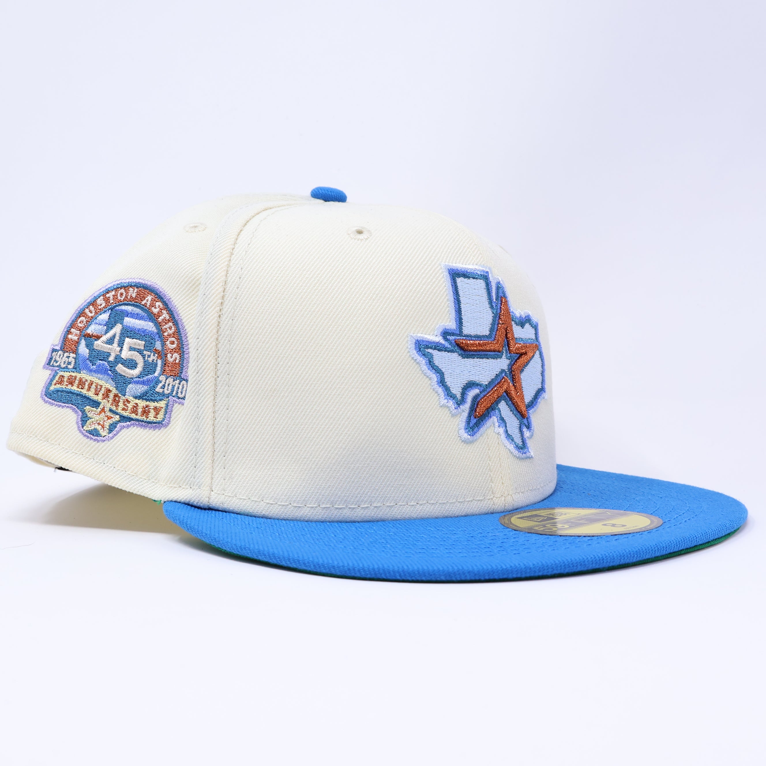 NWT 8 Chrome Houston Astros 45th Anniversary 59fifty New Era Fitted Hat Cap