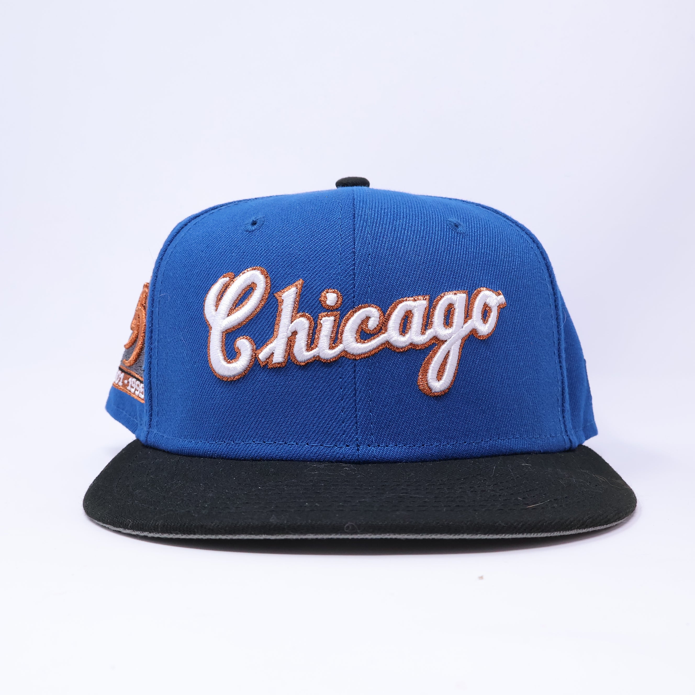 USED 1/4 Blue Chicago White Sox 95 Years 59fifty New Era Fitted Hat Cap