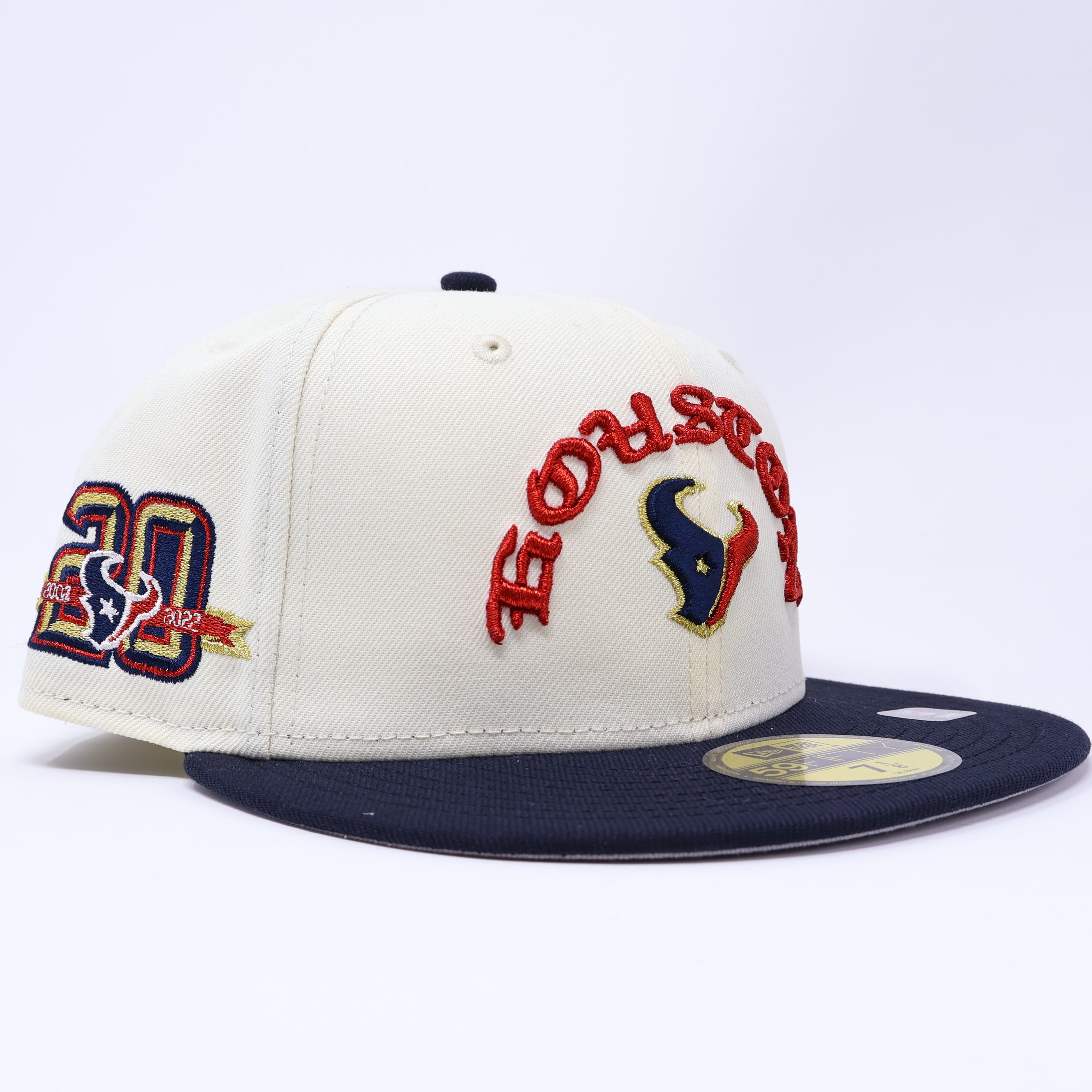 NWT 1/8 Chrome Houston Texans NFL 59fifty New Era Fitted Hat Cap