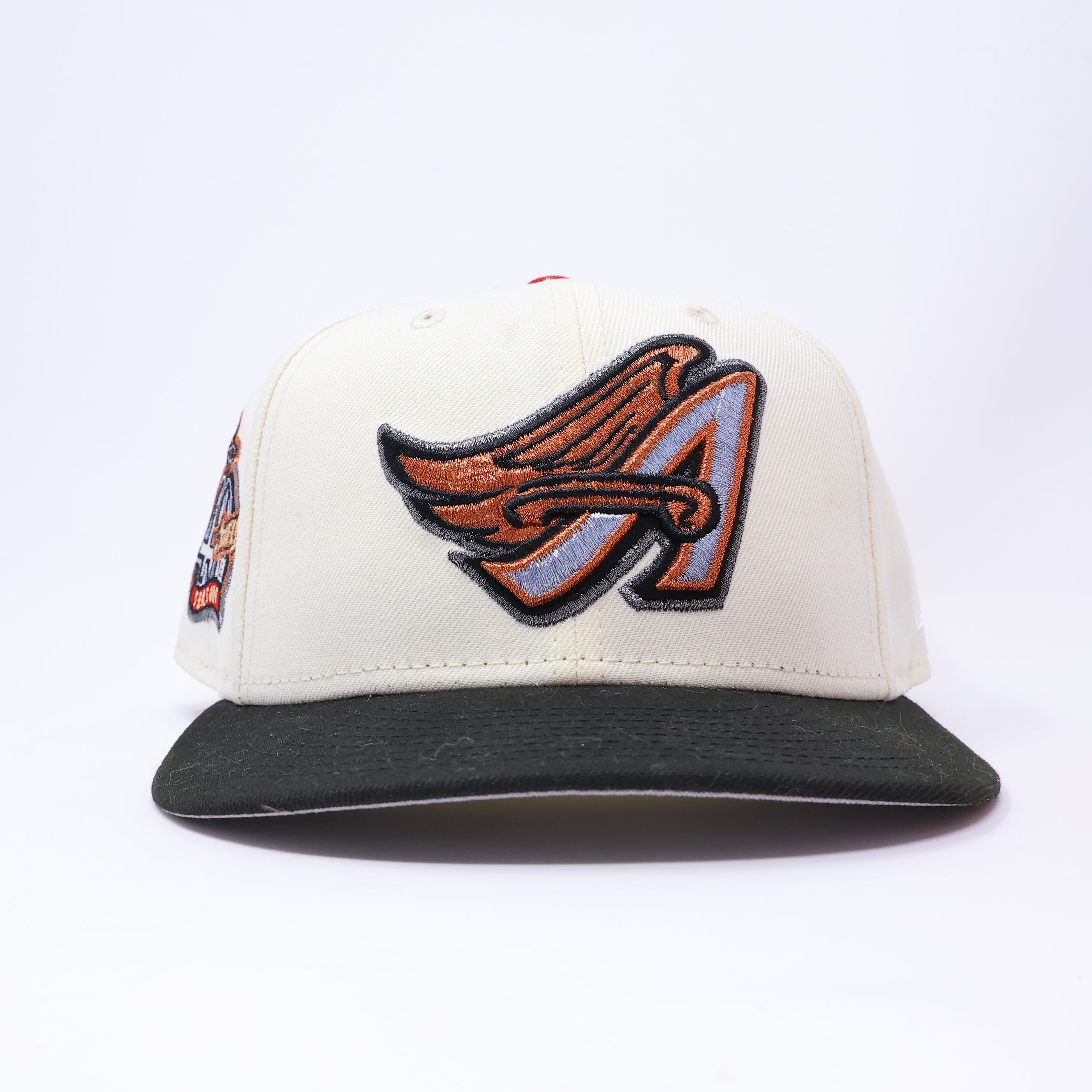 USED 1/4 Chrome Los Angeles Angels 40th Anniversary 59fifty New Era Fitted Hat Cap