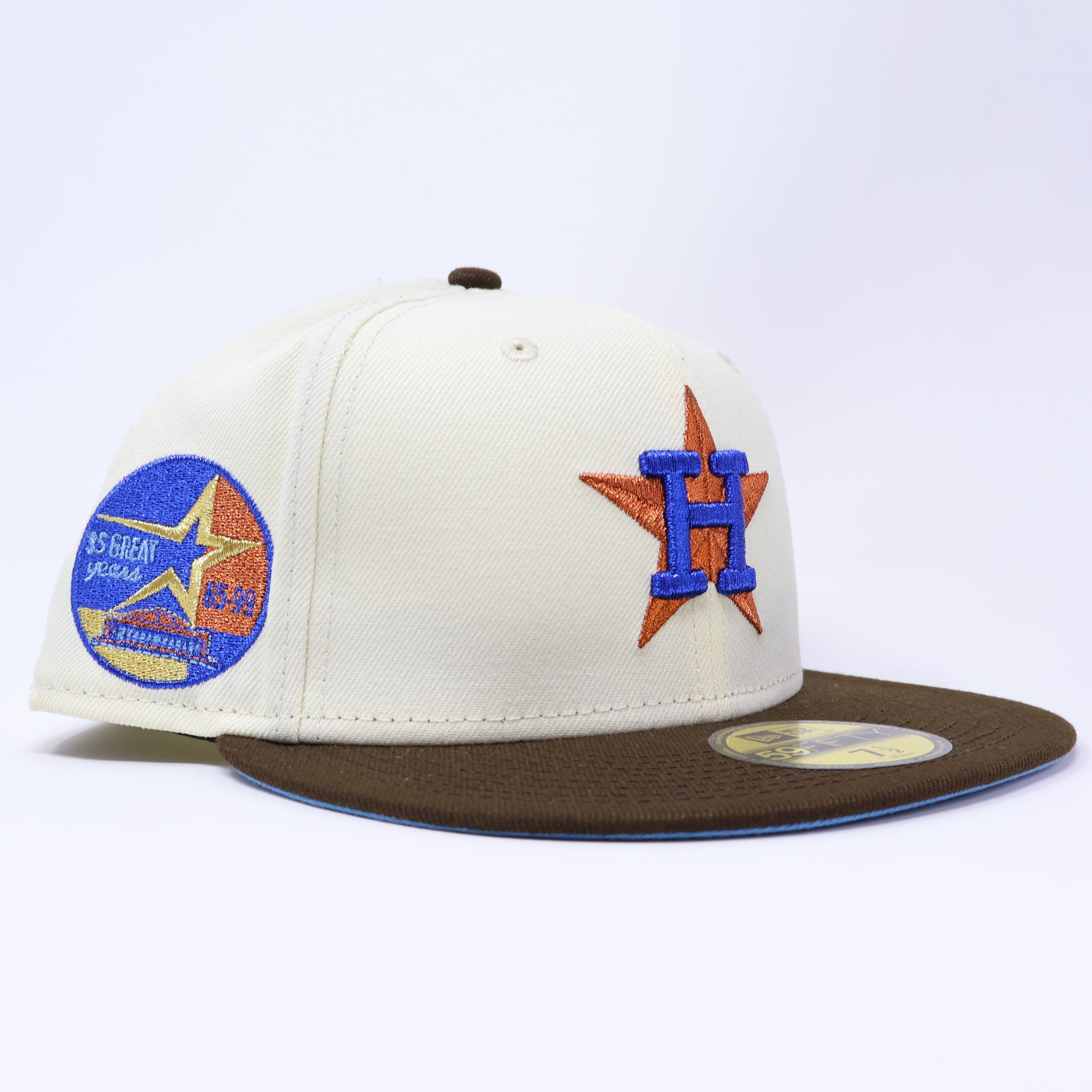 NWT 1/2 Chrome Houston Astros 35 Great Years 59fifty New Era Fitted Hat Cap
