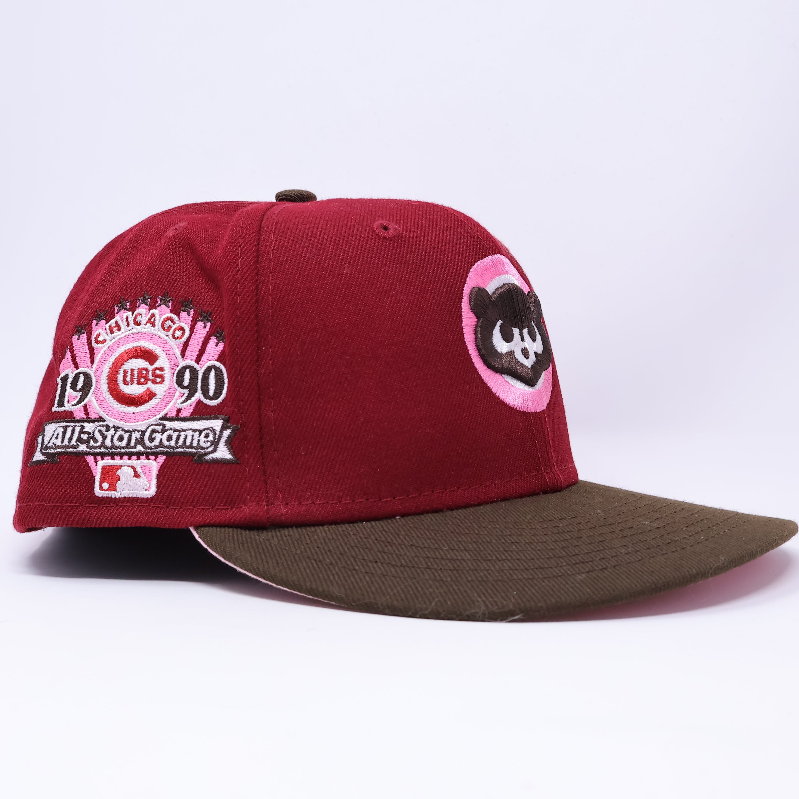 USED 5/8 Maroon Chicago Cubs 1990 All-Star Game 59fifty New Era Fitted Hat Cap