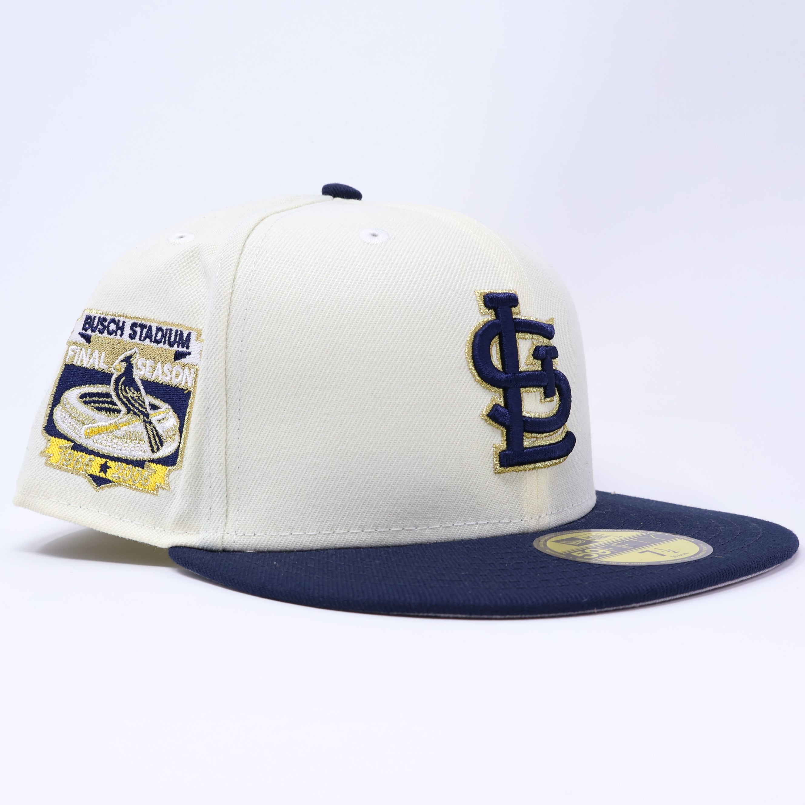 NEW 1/2 Chrome St. Louis Cardinals Busch Stadium 59fifty New Era Fitted Hat Cap