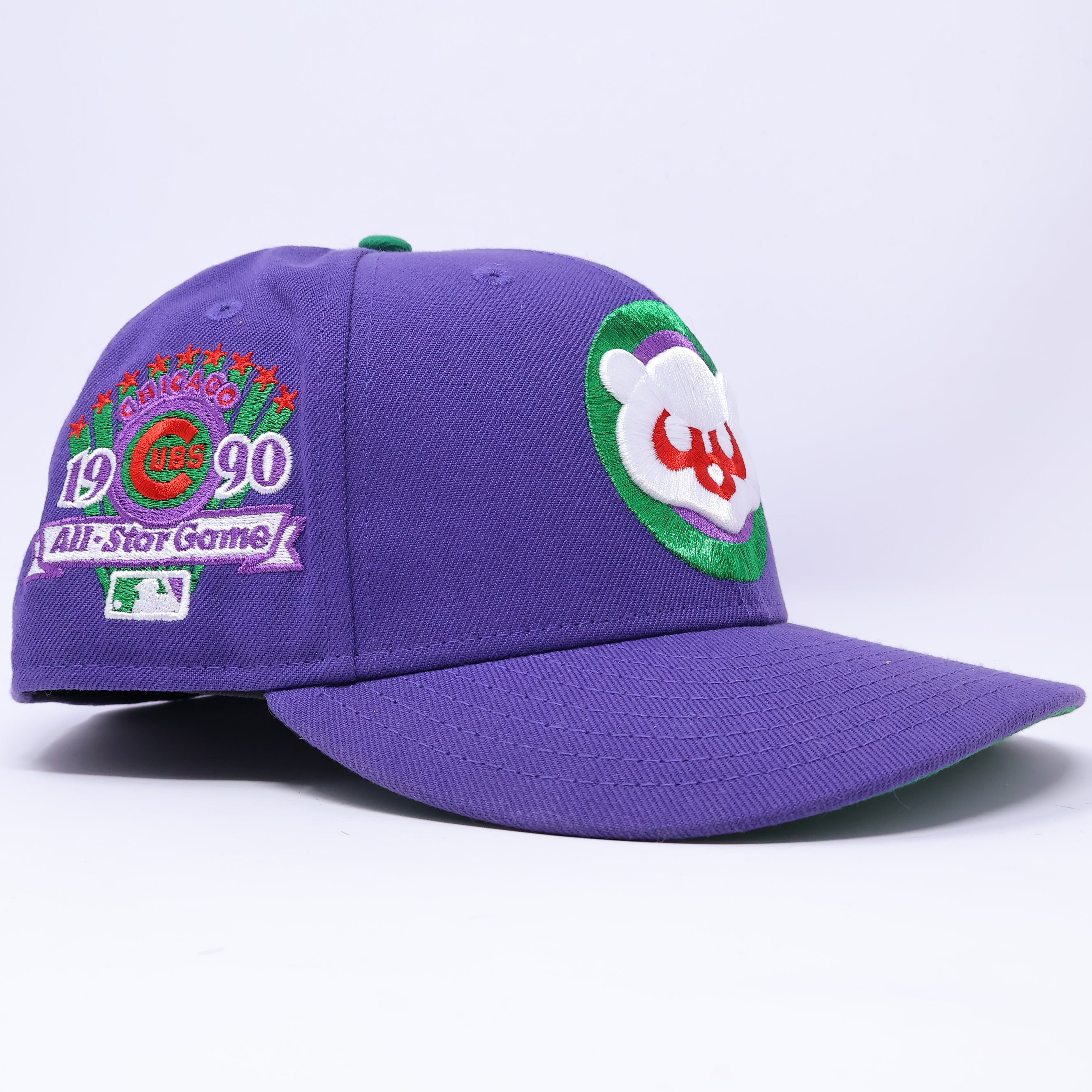 USED 3/8 Purple Chicago Cubs 1990 All-Star Game 59fifty New Era Fitted Hat Cap