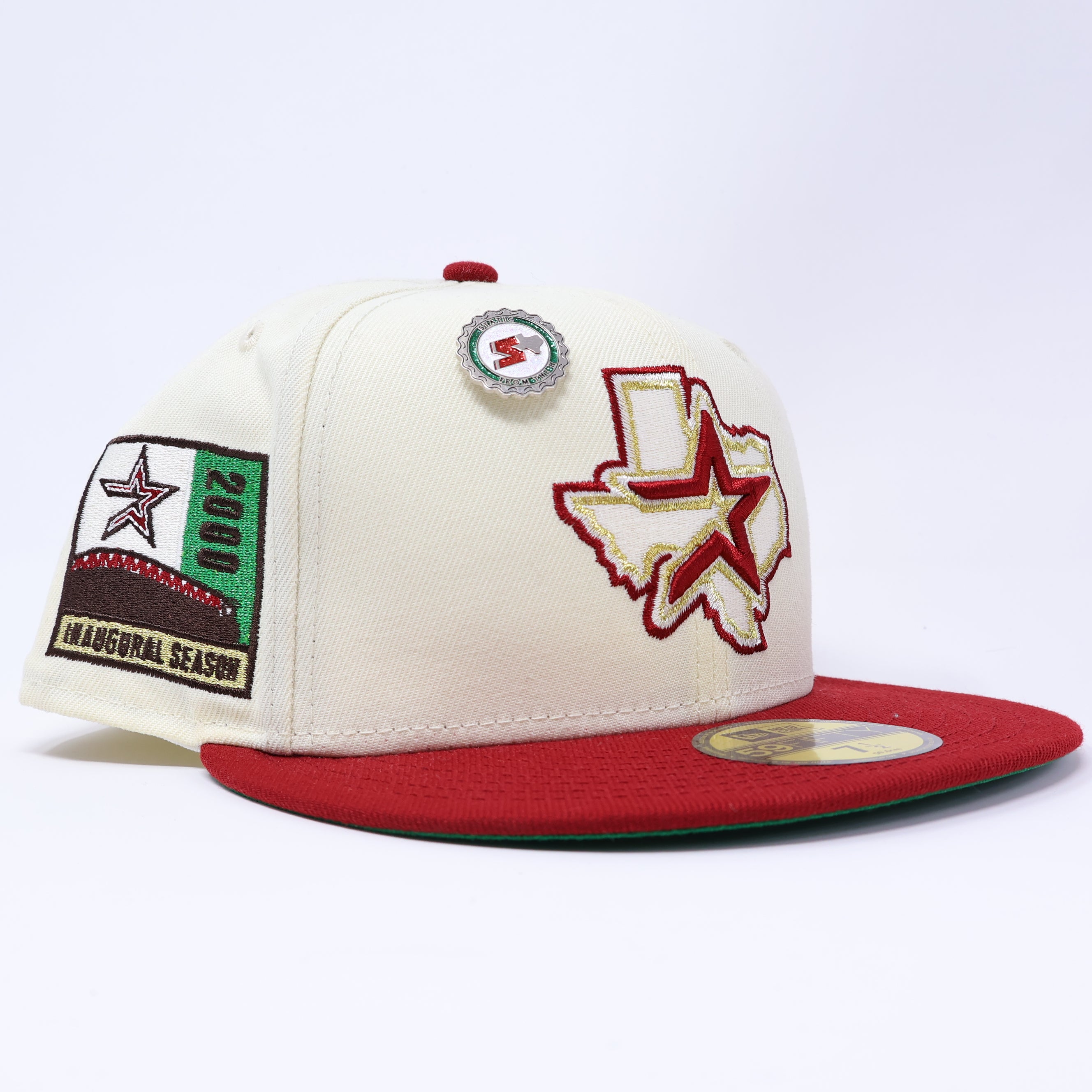 NWT 1/2 Chrome Houston Astros 2000 Inaugural Season 59fifty New Era Fitted Hat Cap