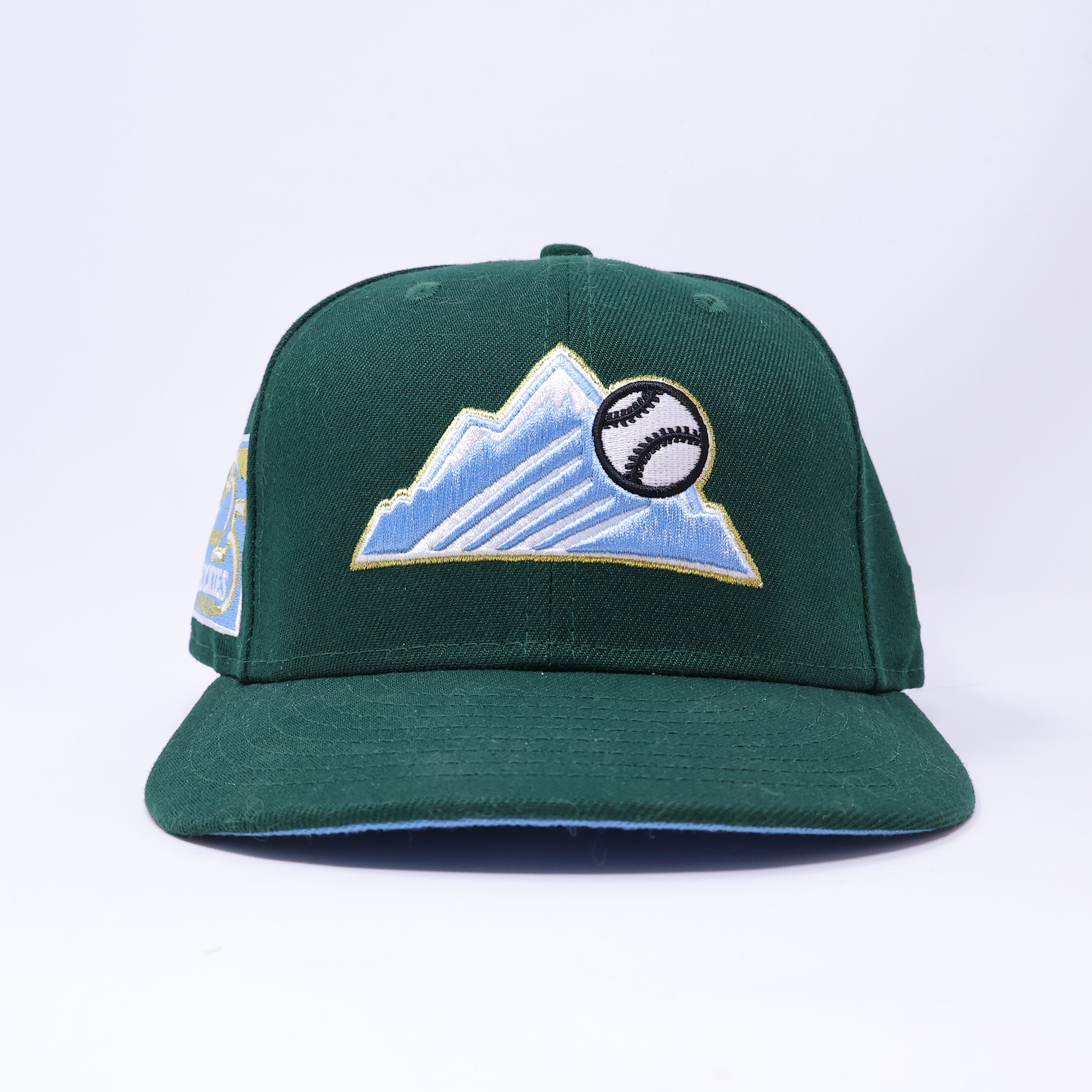 USED 1/8 Green Colorado Rockies 25th Anniversary 59fifty New Era Fitted Hat Cap