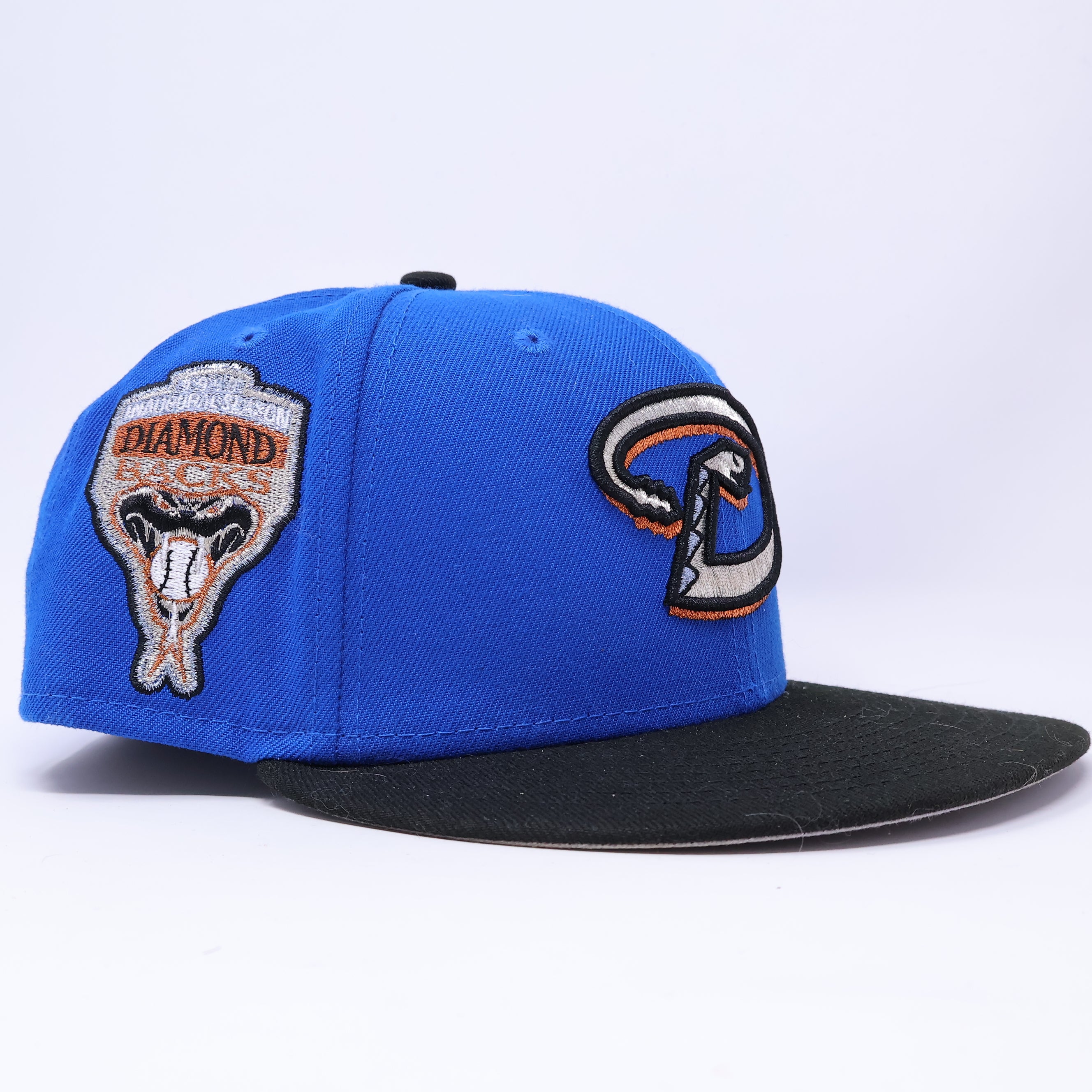 USED 1/4 Blue Arizona Diamondbacks 1998 Inaugural 59fifty New Era Fitted Hat Cap