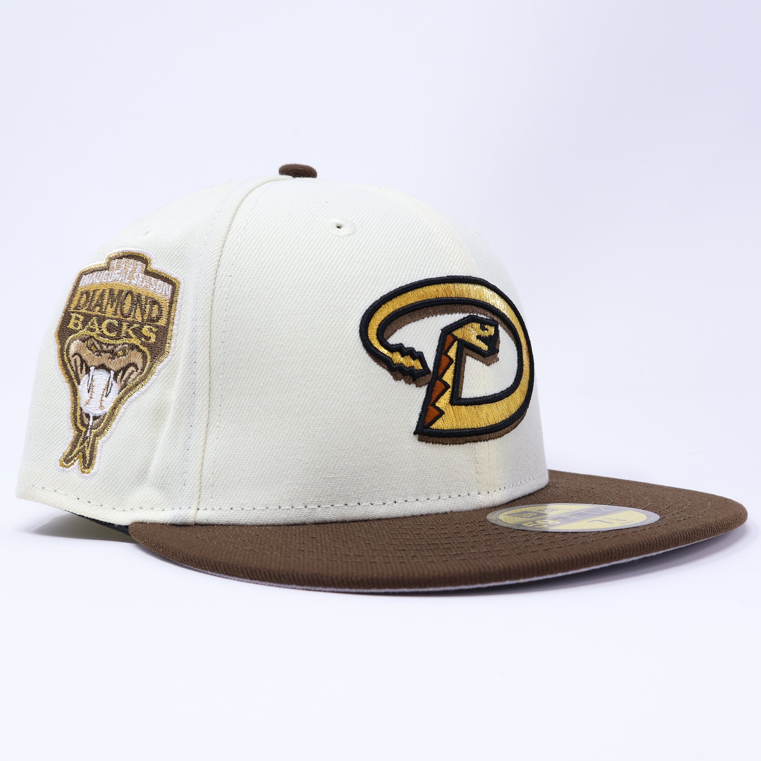 NWT 1/8 Chrome Arizona Diamondbacks 1998 Inaugural Season 59fifty New Era Fitted Hat Cap