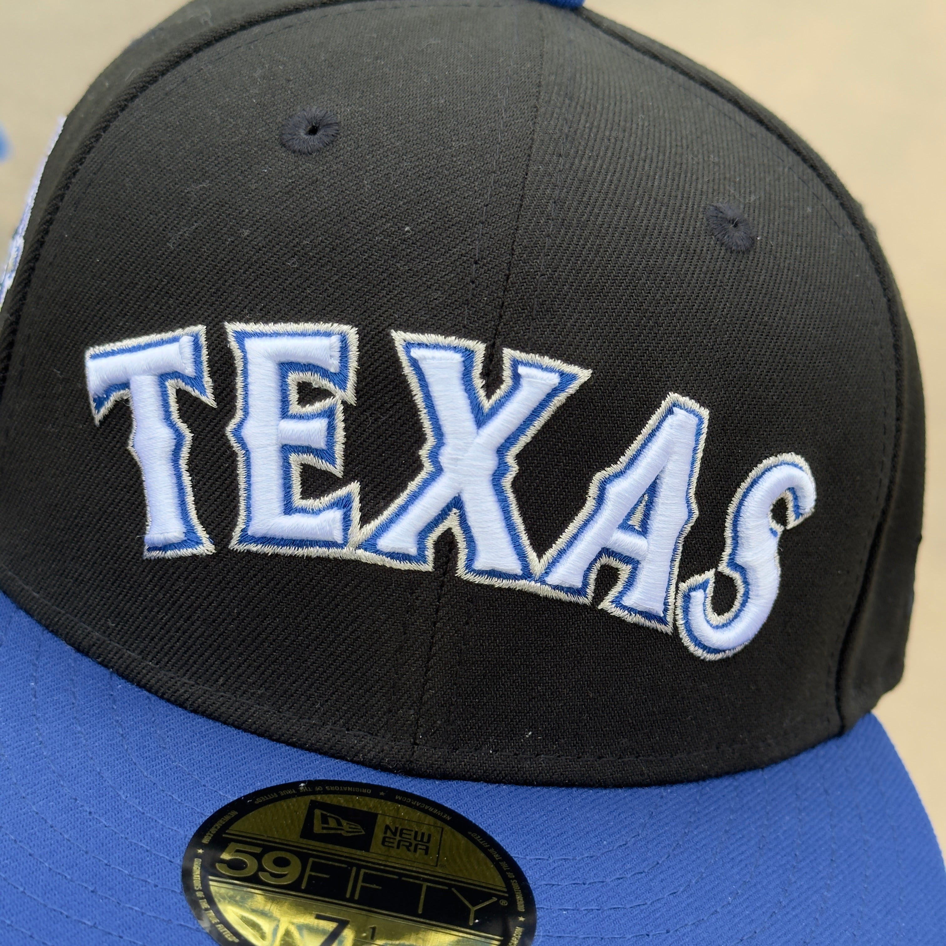 7 1/2 NEW Black Blue Texas Rangers All Star Game 1995 59fifty New Era Fitted Cap Hat