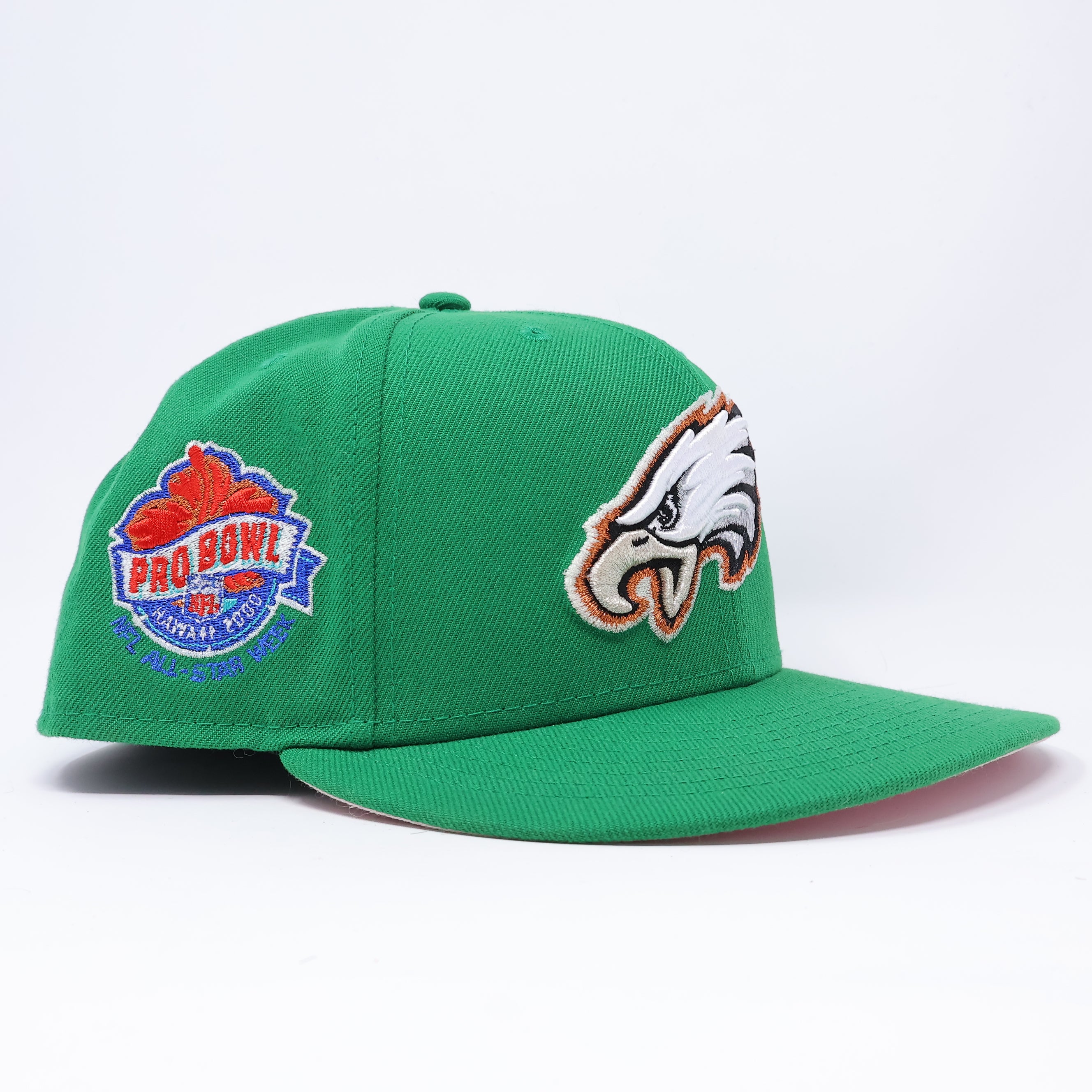 USED 3/8 Green Philadelphia Eagles Pro Bowl 59fifty New Era Fitted Hat Cap