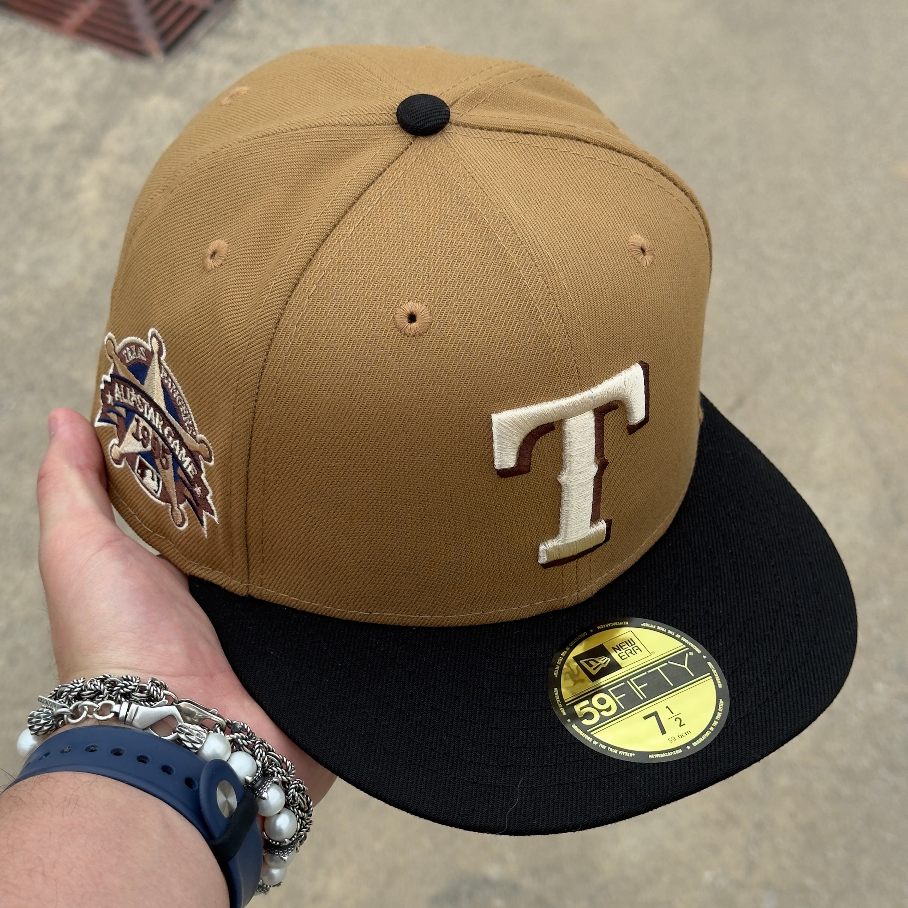 7 1/2 NEW Brown Texas Rangers All Star Game 1995 59fifty New Era Fitted Cap Hat