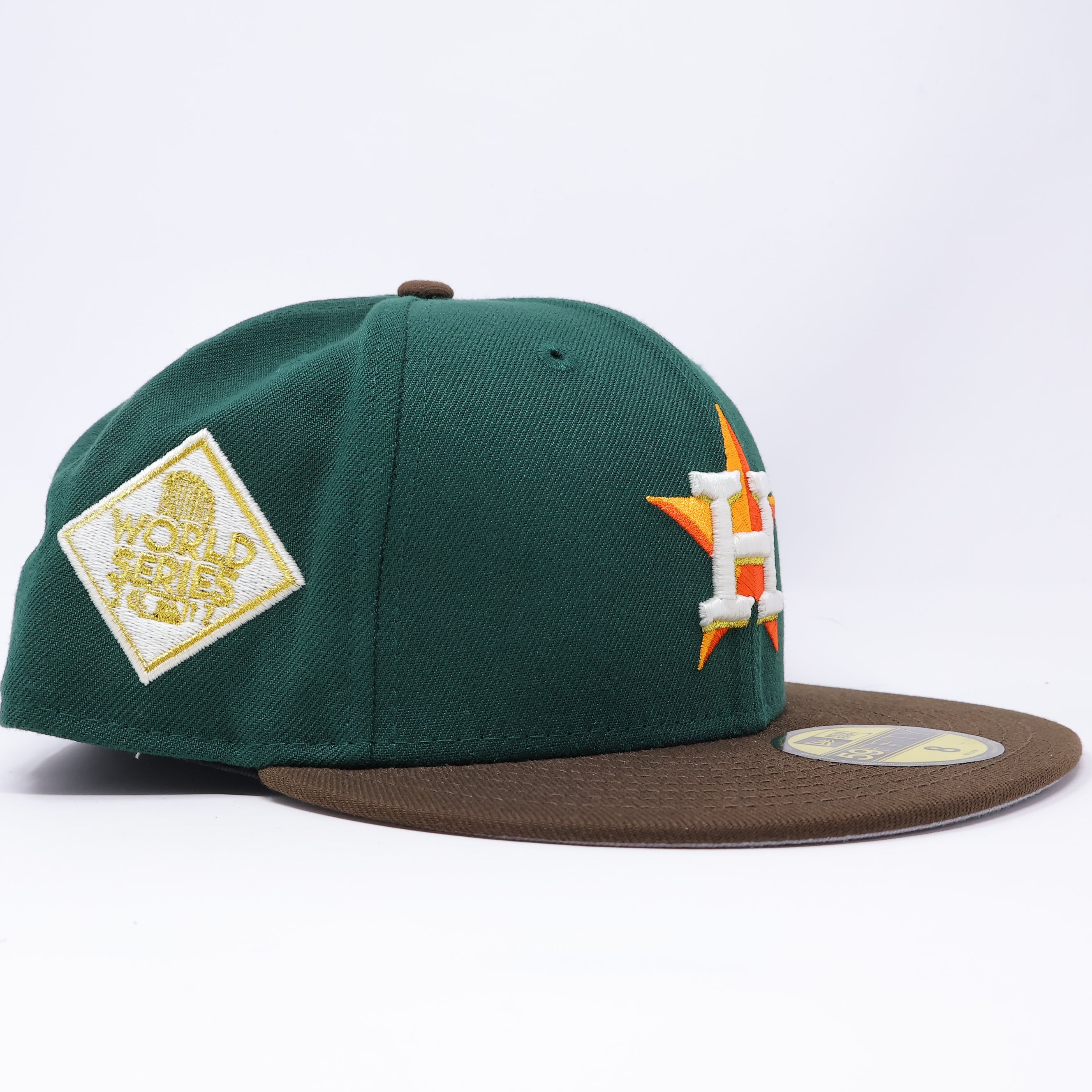 NWT 8 Green Houston Astros World Series 2017 GITD 59fifty New Era Fitted Cap Hat