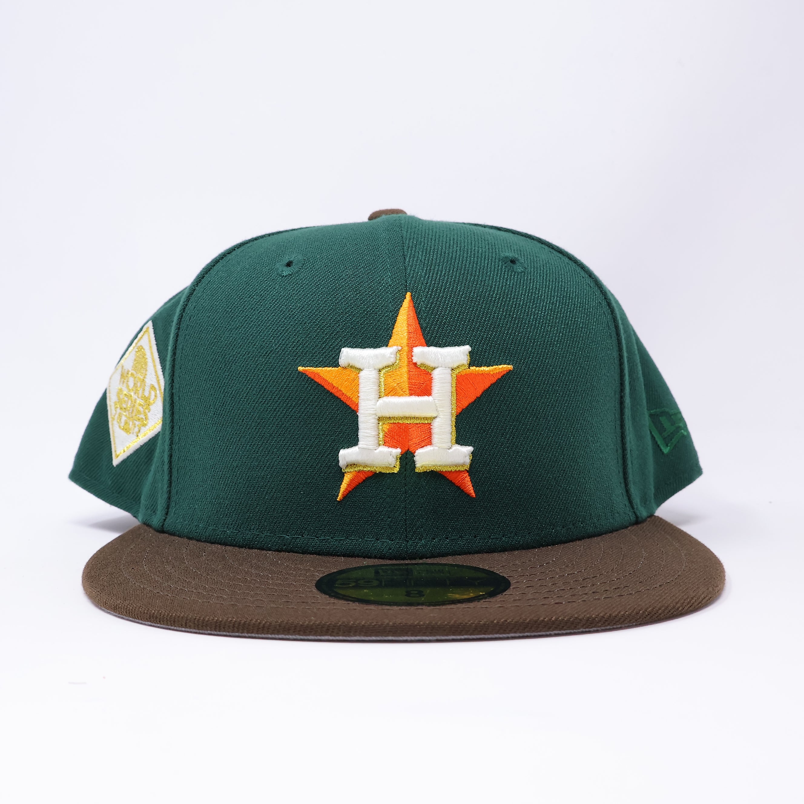 NWT 8 Green Houston Astros World Series 2017 GITD 59fifty New Era Fitted Cap Hat