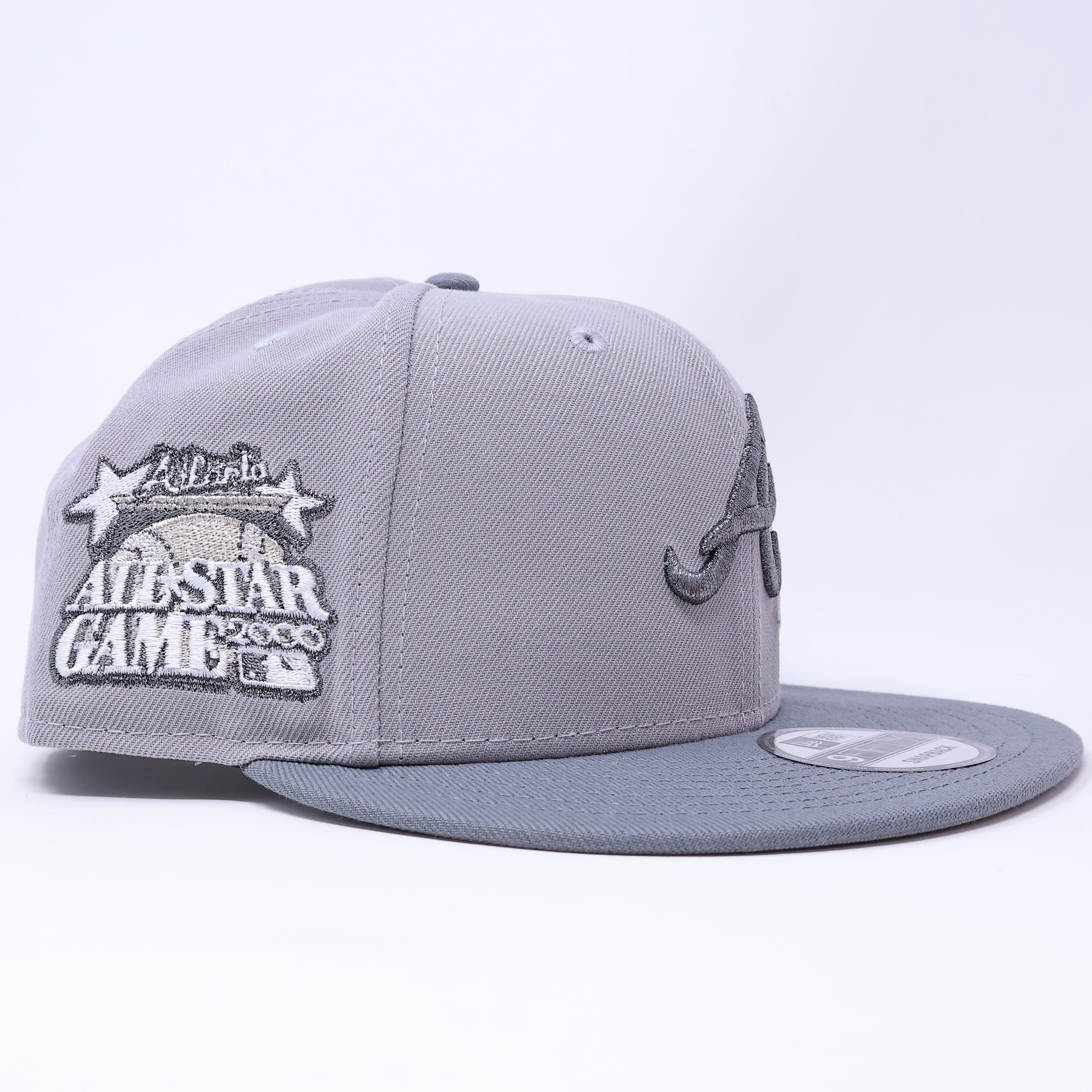 NWT Gray Atlanta Braves 2000 All Star Game 9Fifty New Era Adjustable Snapback Hat 5 Panel