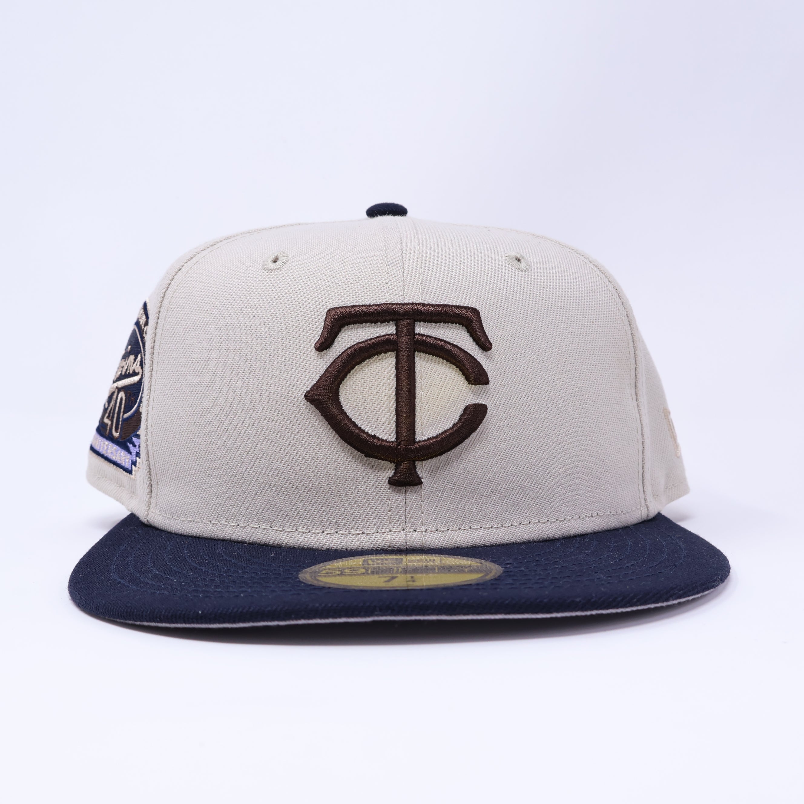 NWT 1/4 Stone Minnesota Twins 40th Anniversary 59fifty New Era Fitted Hat Cap