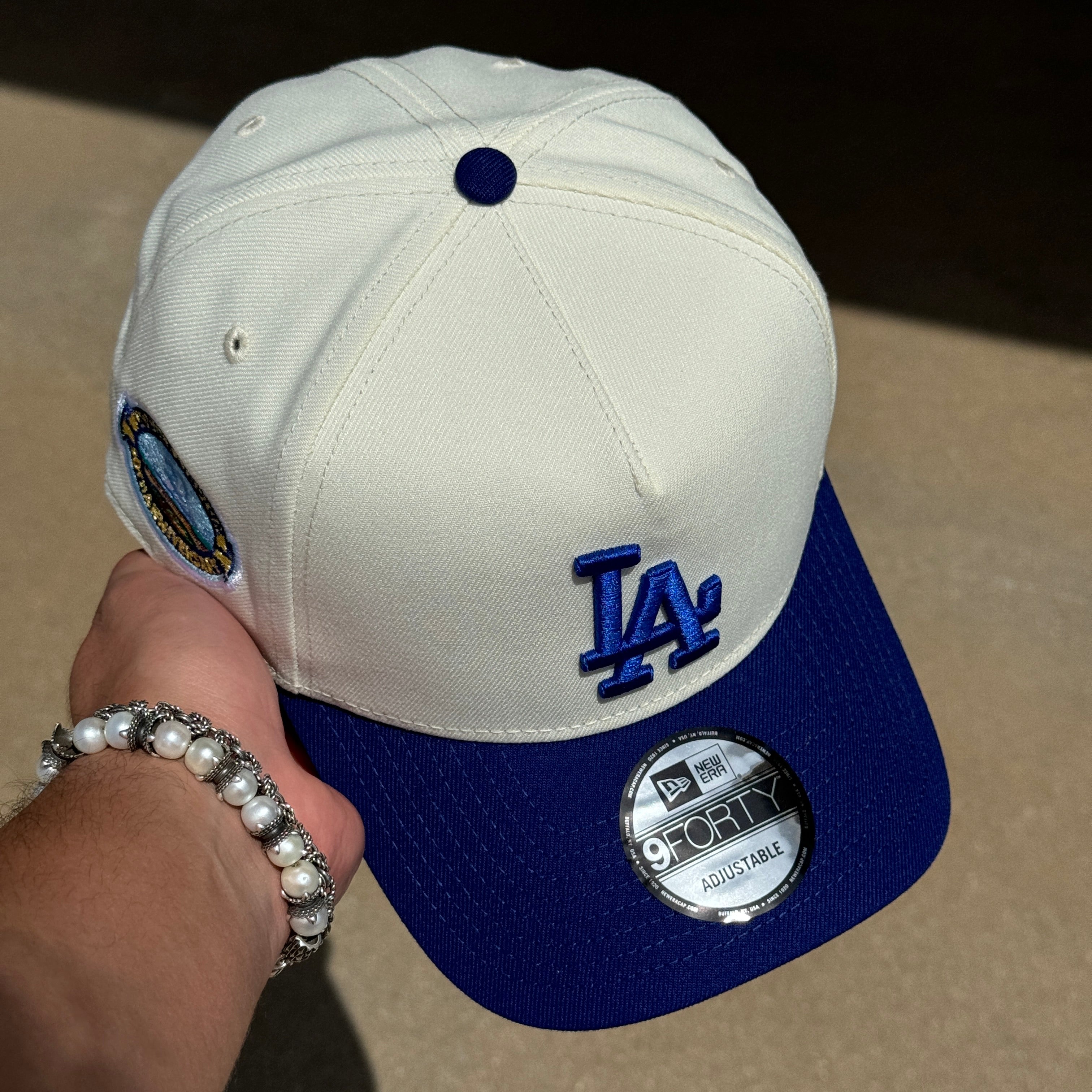 NEW Chrome Los Angeles Dodgers 50th Anniversary 9Forty Adjustable One Size A-Frame