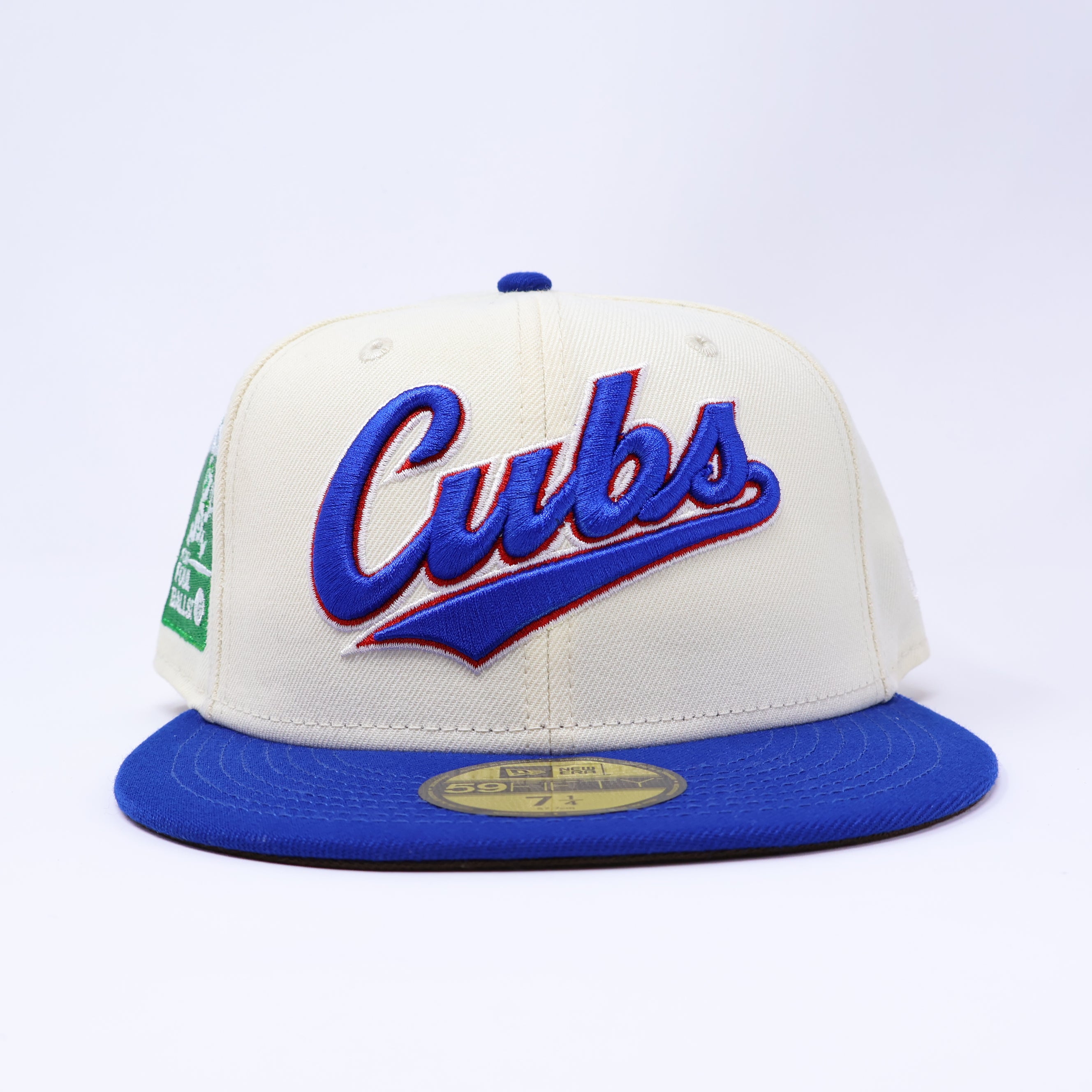 NWT 1/4 Chrome Chicago Cubs For Foul Balls 59fifty New Era Fitted Hat Cap