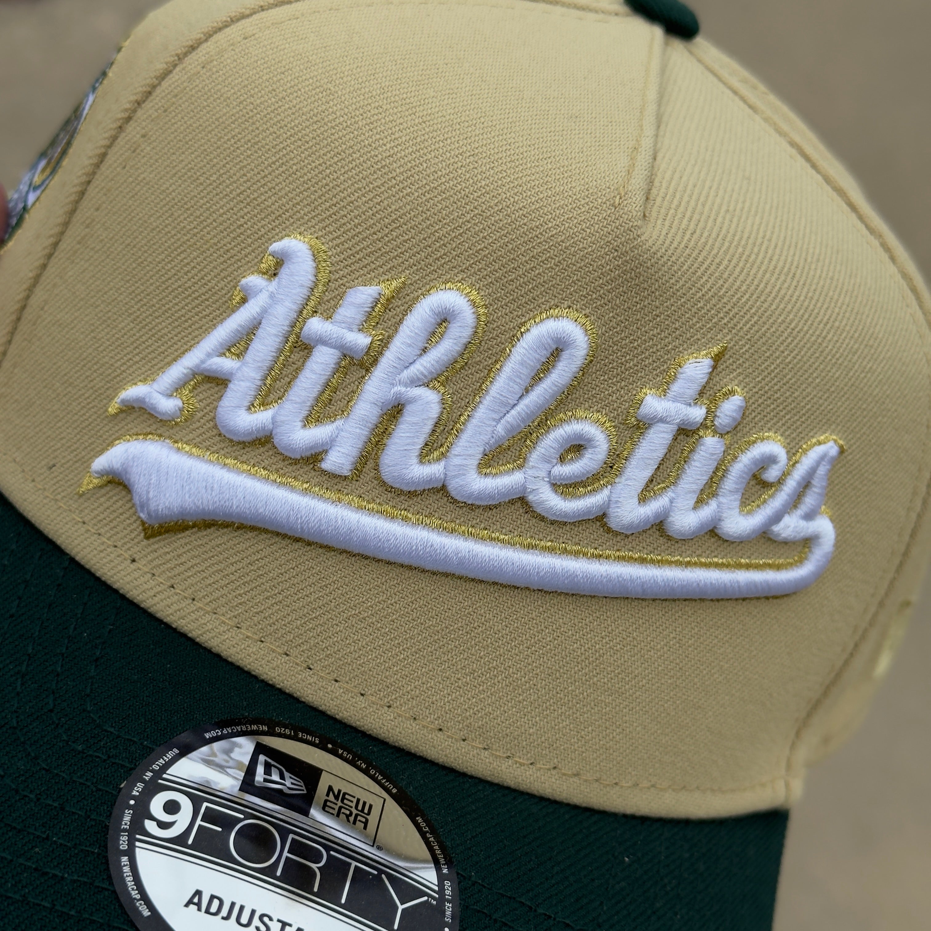Vegas Gold Oakland Athletics 50 Years Simple New Era 9Forty Adjustable One Size A-Frame