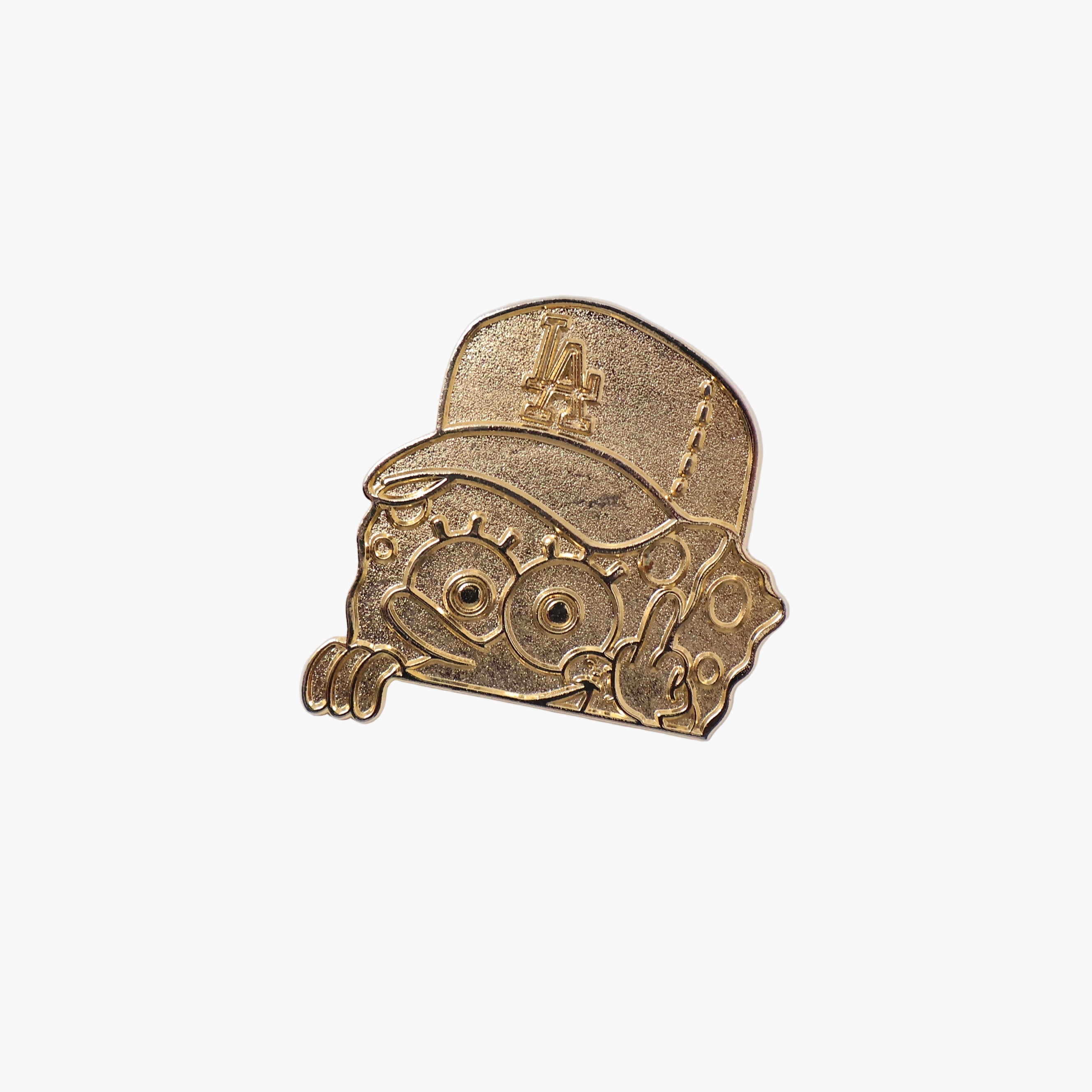 Gold Spongebob LA Graphic Pin