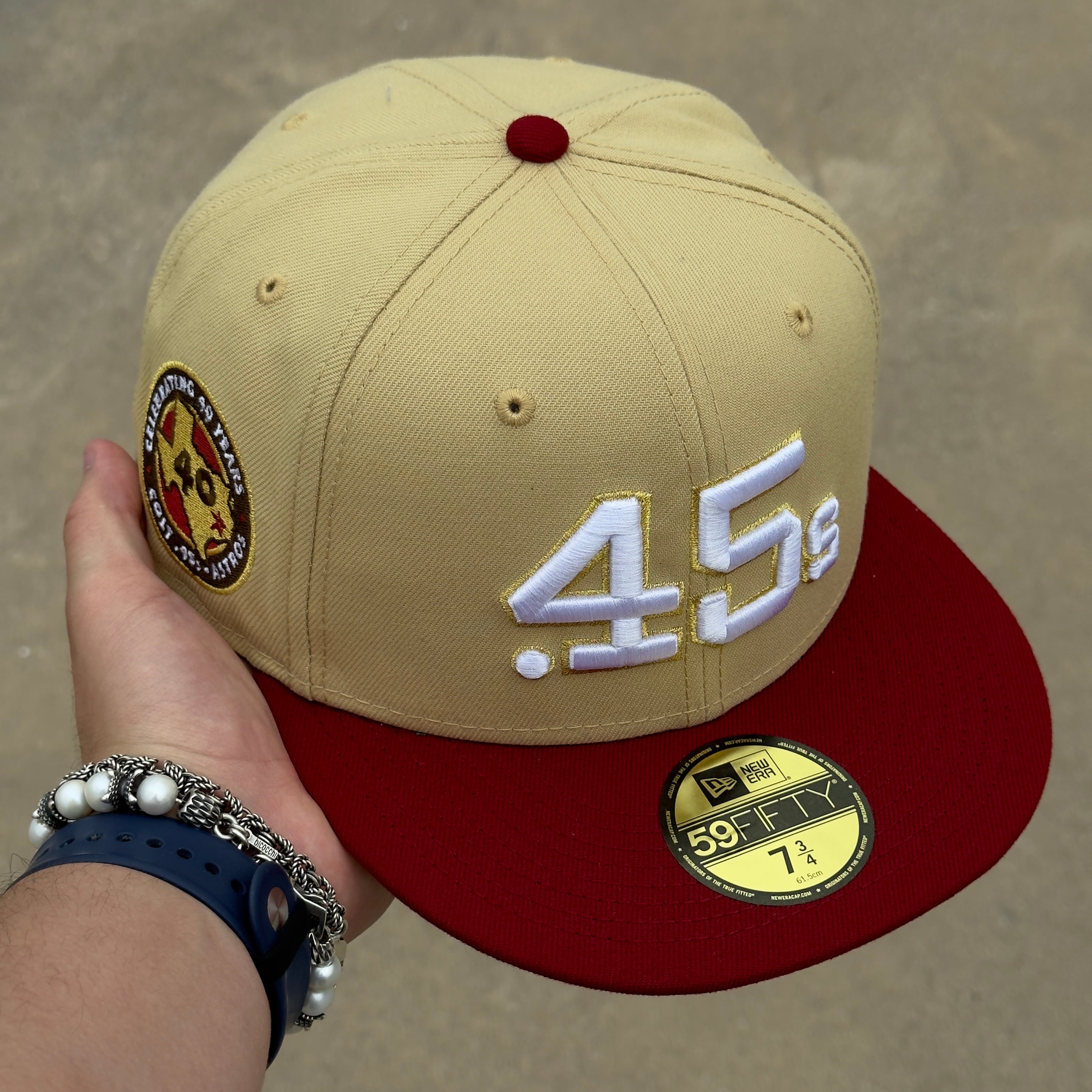 7 3/4 NEW Vegas Gold Houston Astros Colt 45 40 Years 59fifty New Era Fitted Cap