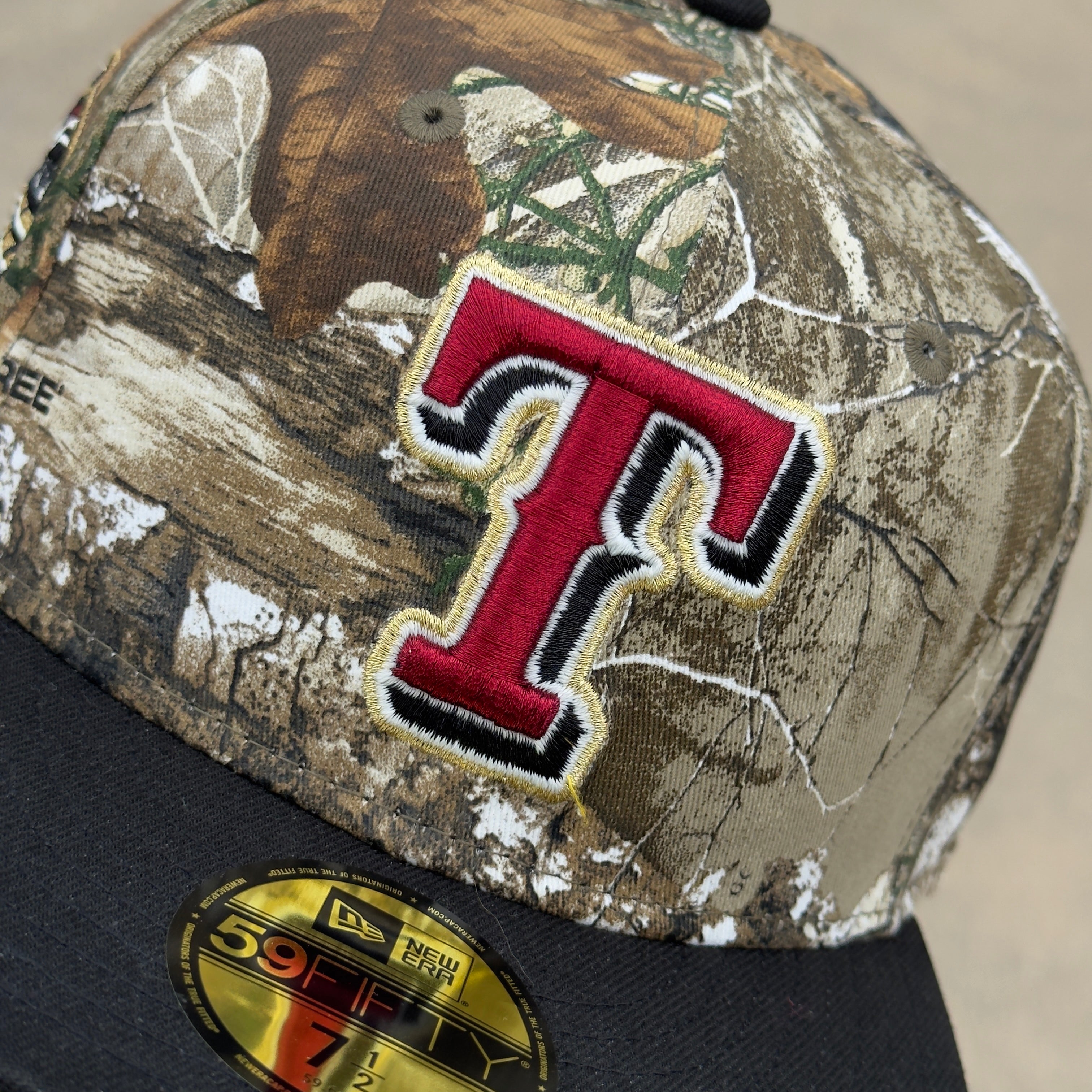 7 1/2 NEW Camo Realtree Dallas Texas Rangers Final Season 59fifty New Era Fitted Cap Hat