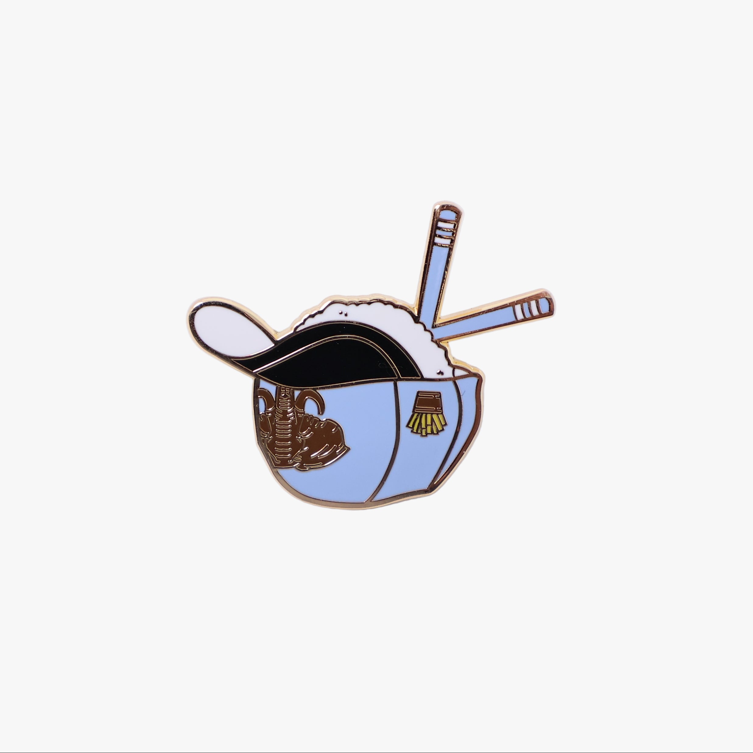 Rahnni Blue Rice Bowl Graphic Pin