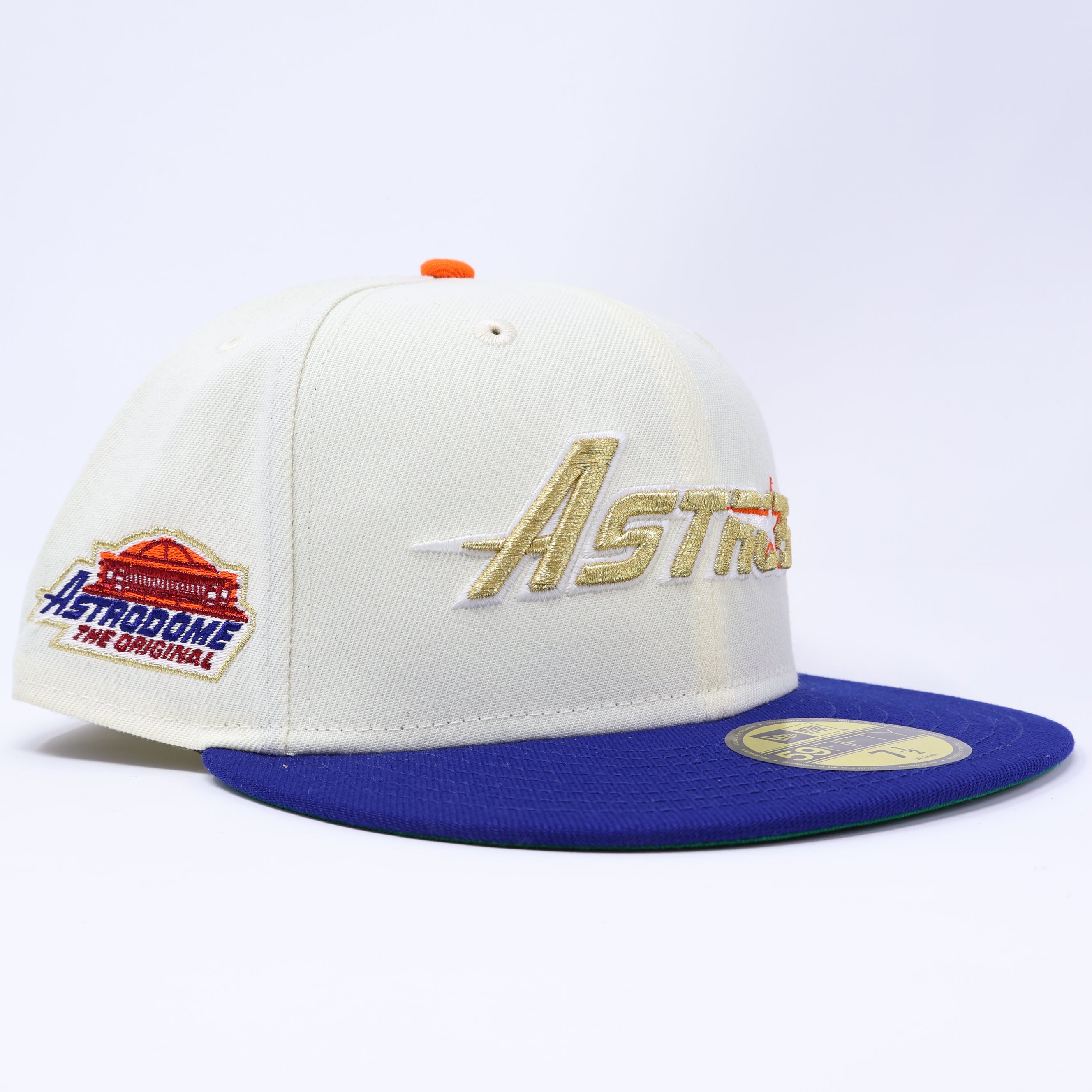 NWT 1/2 Chrome Houston Astros The Astrodome 59fifty New Era Fitted Hat Cap