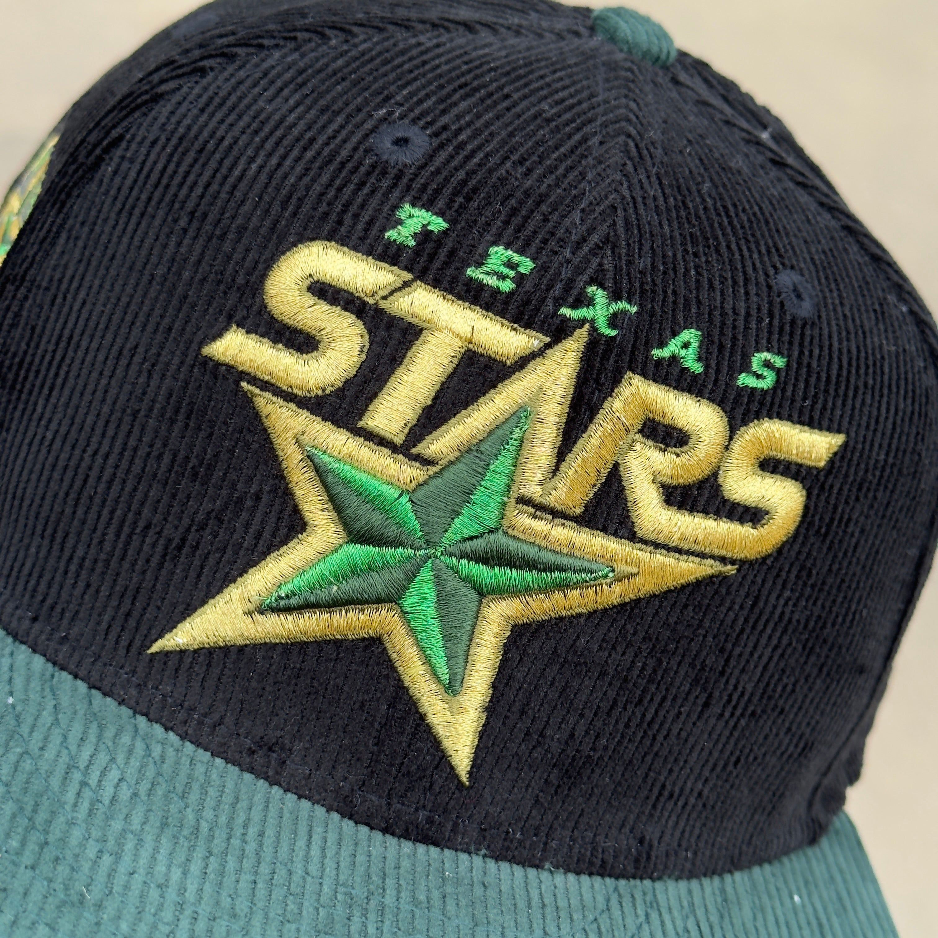 7 1/2 NEW Black Corduroy Dallas Stars Texas Rangers 59fifty New Era Fitted Cap Hat