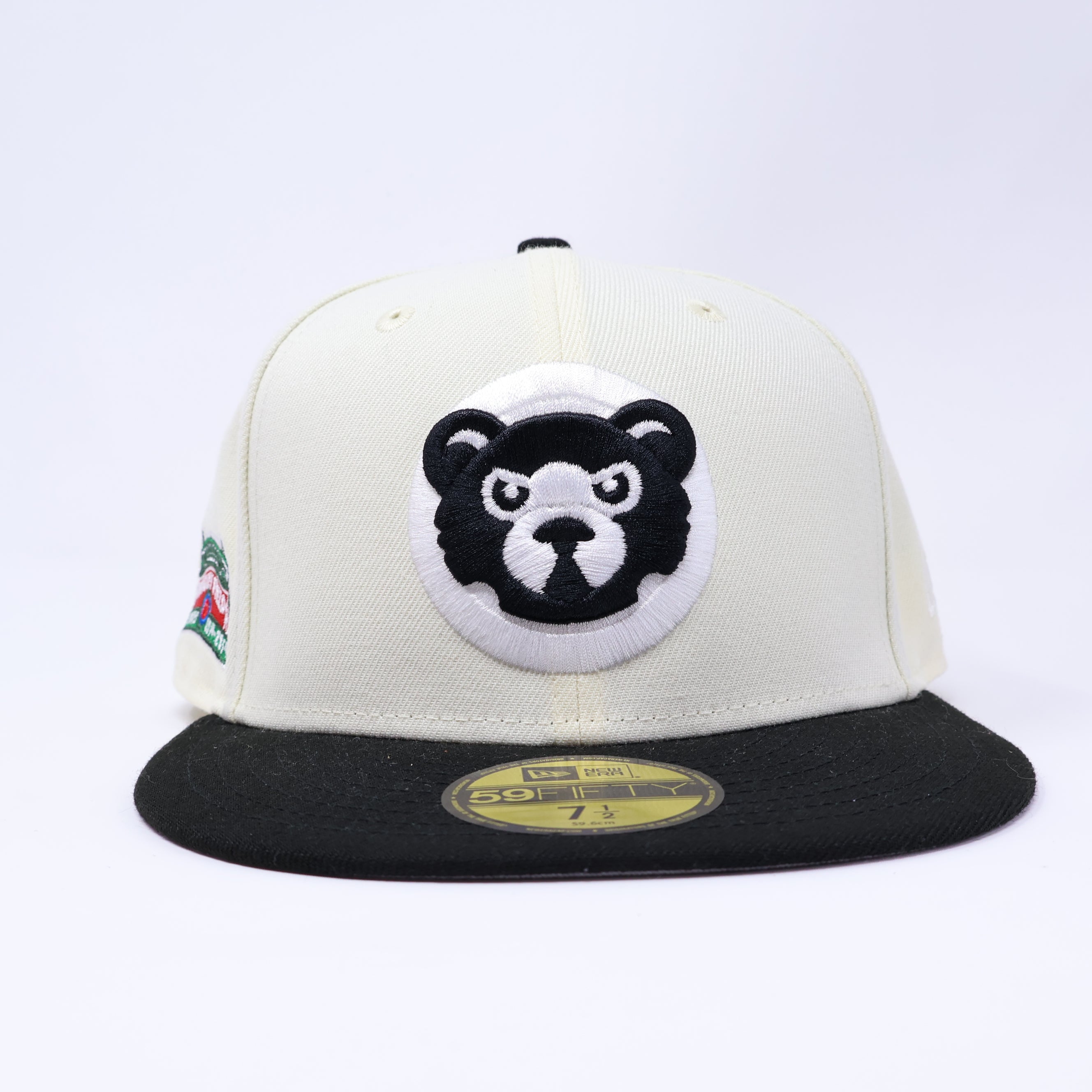 NWT 1/2 Chrome Chicago Cubs Wrigley Field 59fifty New Era Fitted Hat Cap