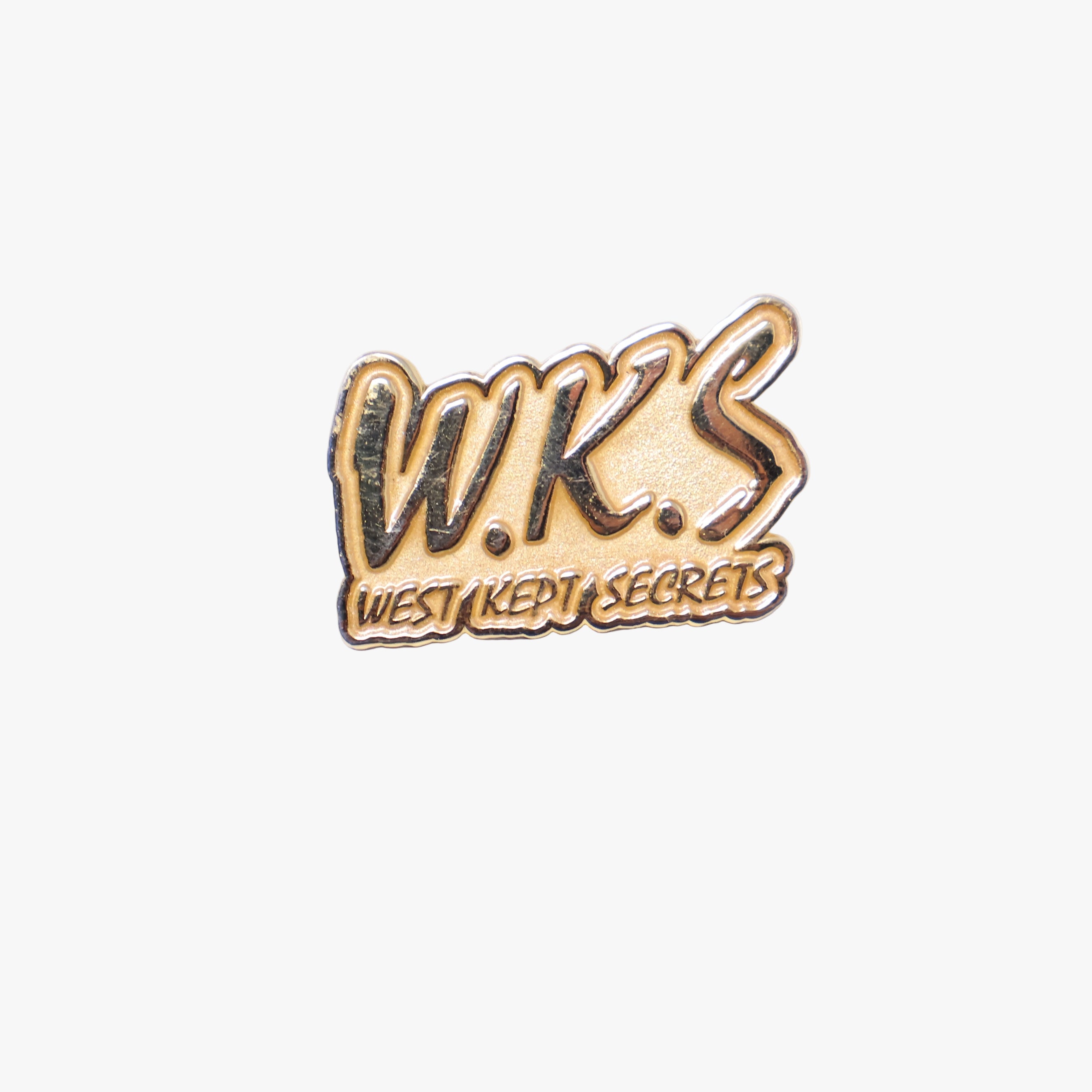 W.K.S. West Kept Secrets Script Pin