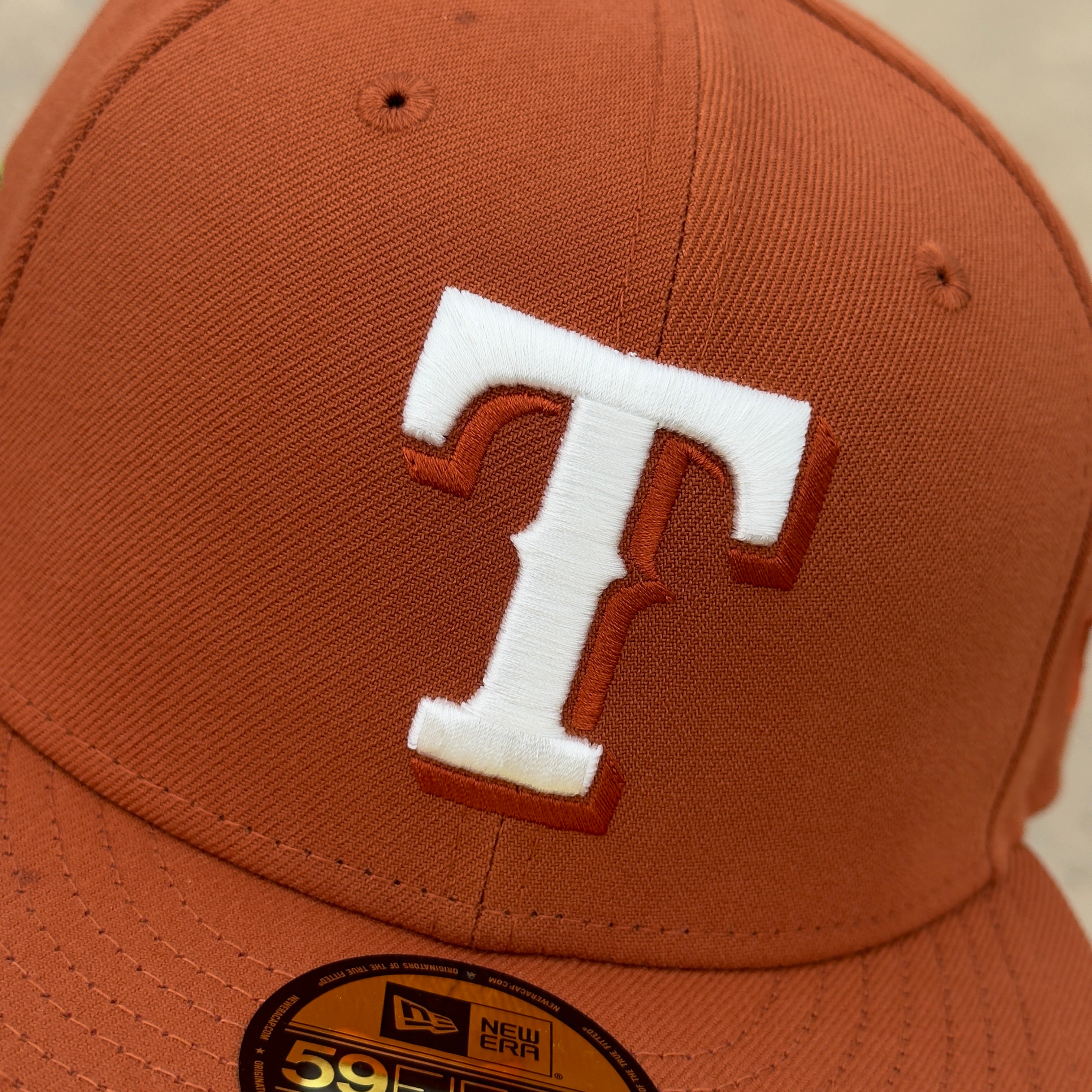 7 1/2 NEW Orange Rust Dallas Texas Rangers World Series 2011 59fifty New Era Fitted Cap Hat