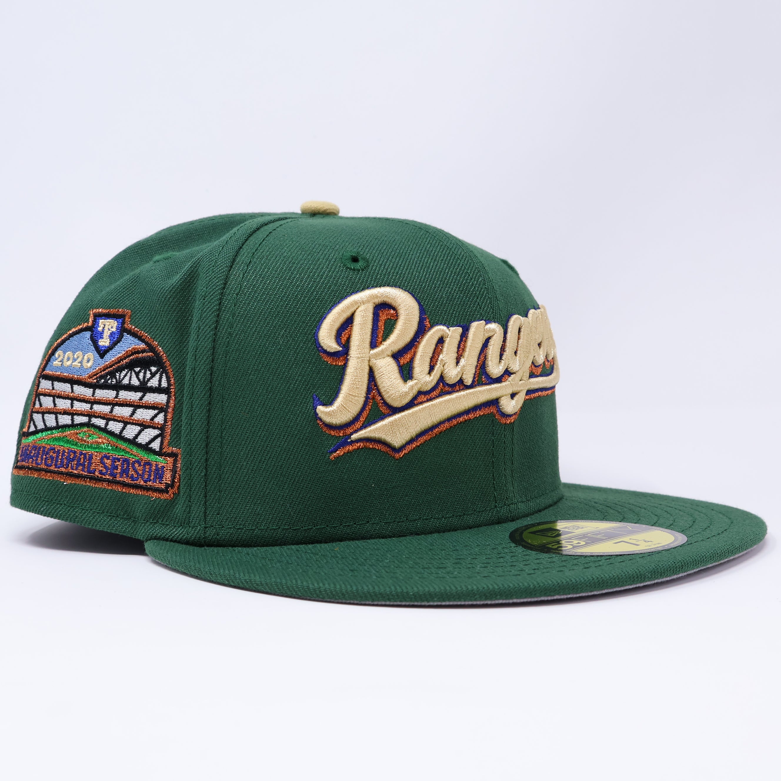 NWT 1/4 Green Dallas Texas Rangers Inaugural Season 59fifty New Era Fitted Hat Cap