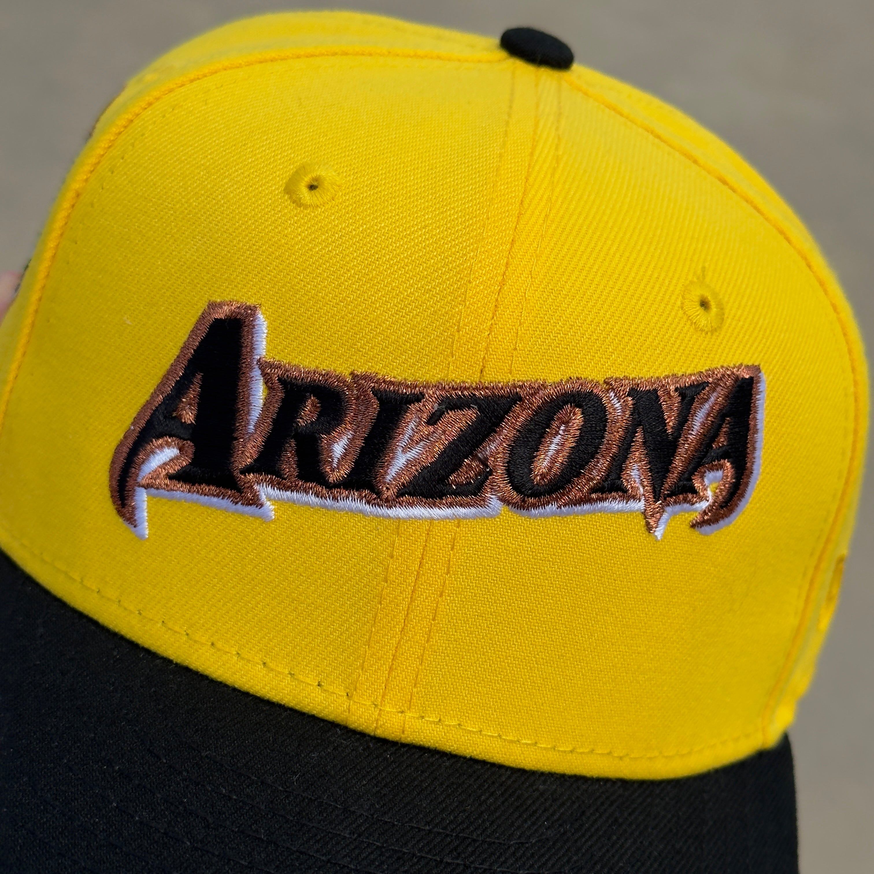 7 1/8 USED Yellow Arizona Diamondbacks 1998 Inaugural Season 59fifty New Era Fitted Cap