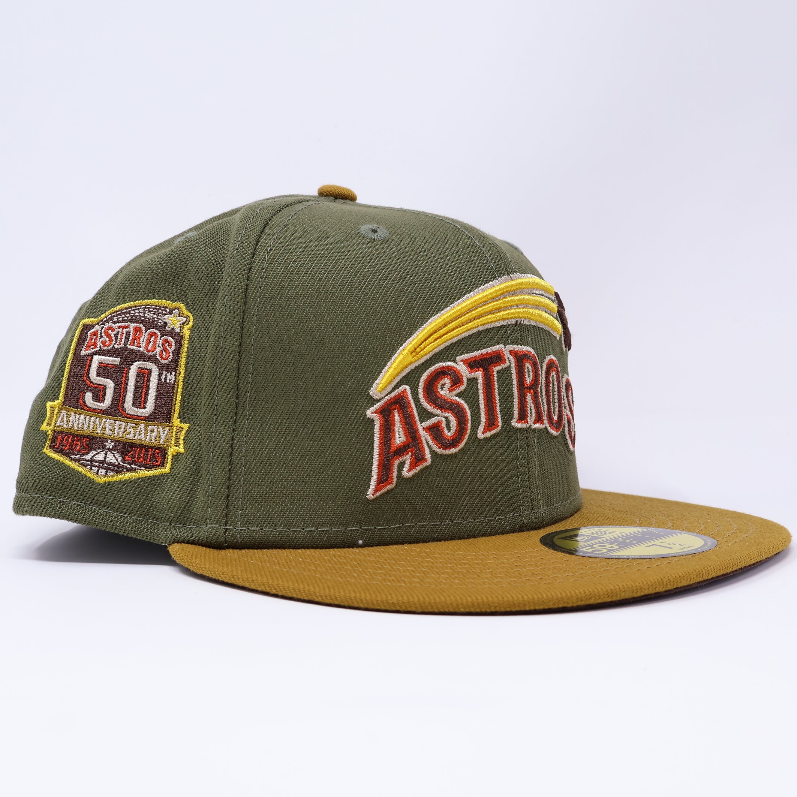 NWT 1/2 Green Houston Astros 50th Anniversary 59fifty New Era Fitted Hat Cap