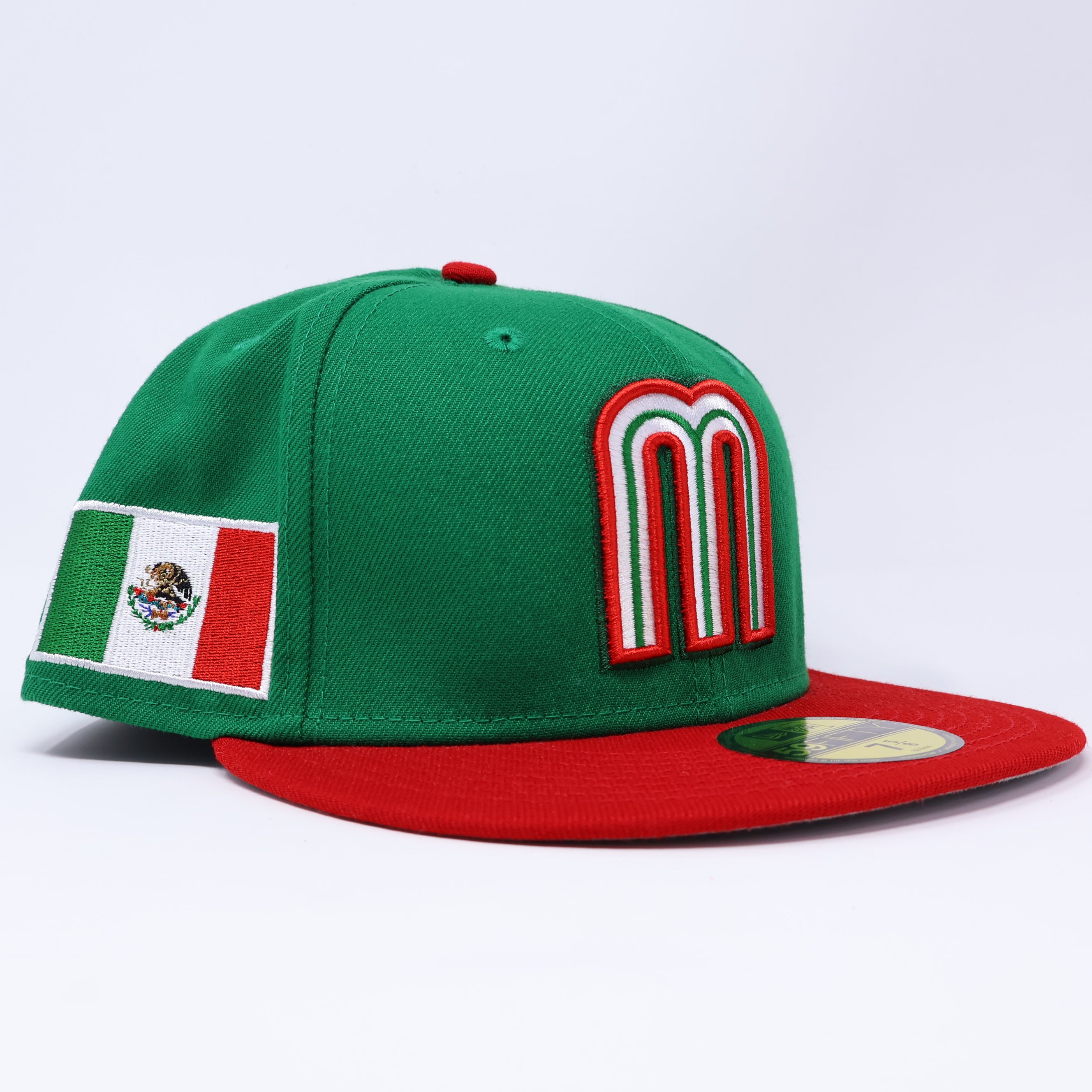 Green Mexican National Baseball Team New Era  59FIFTY Fitted Cap WBC Mexico 2Tone