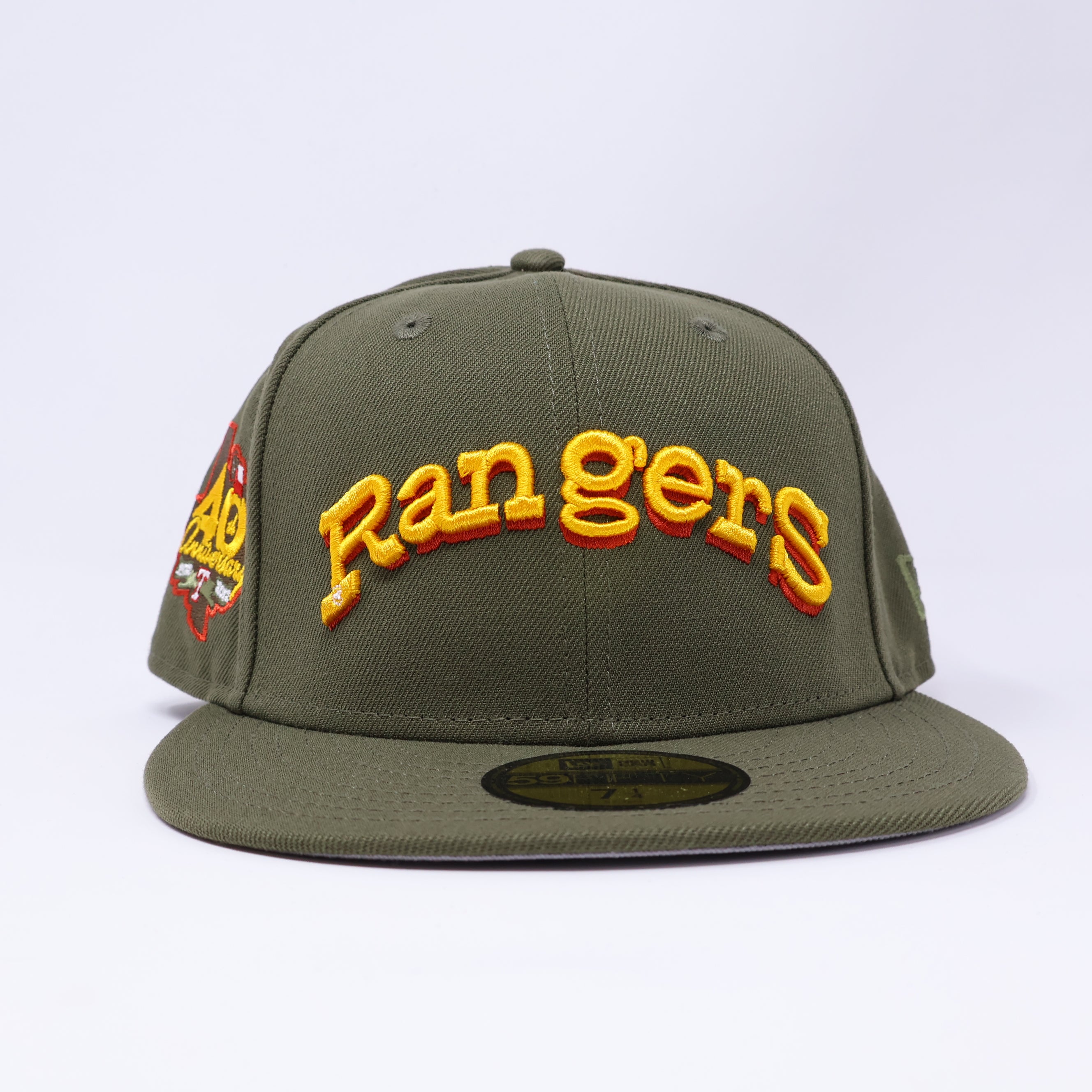 NWT 1/4 Green Dallas Texas Rangers 40th Anniversary 59fifty New Era Fitted Hat Cap