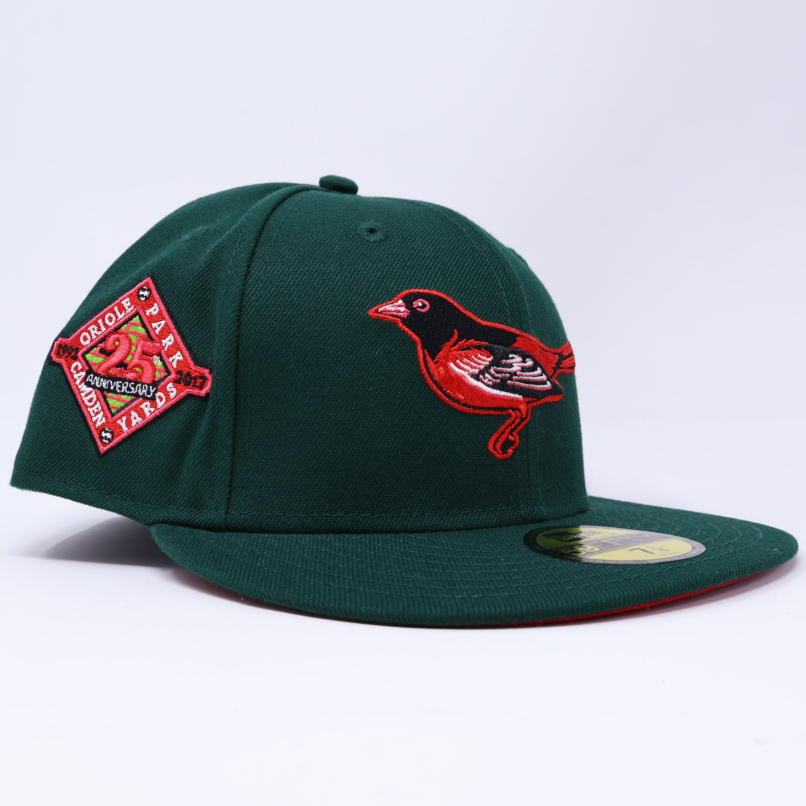 Green Baltimore Orioles 25th Anniversary 59fifty New Era Fitted Hat Cap