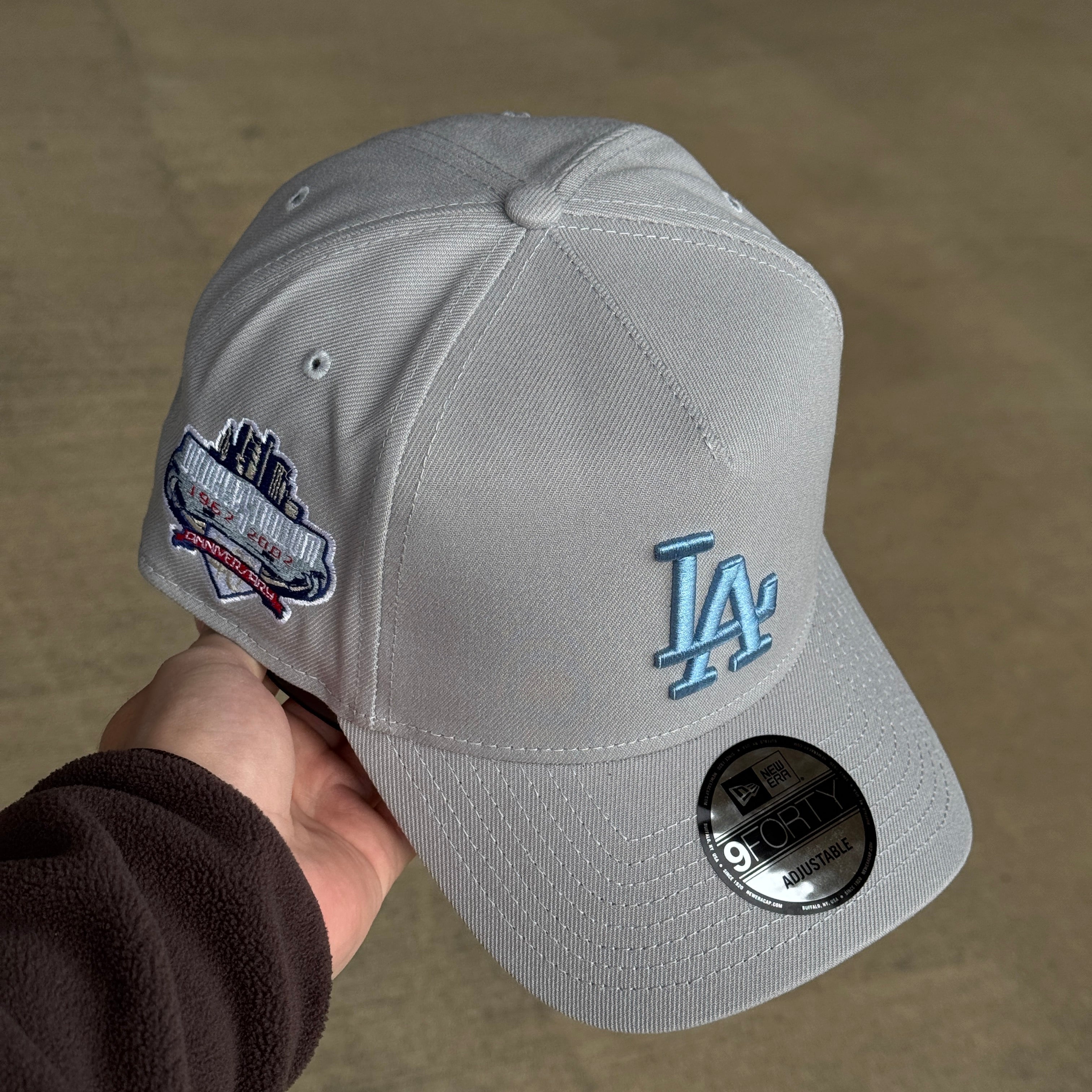 NWT Gray Los Angeles Dodgers 40th Anniversary 9Forty New Era Adjustable Snapback Hat