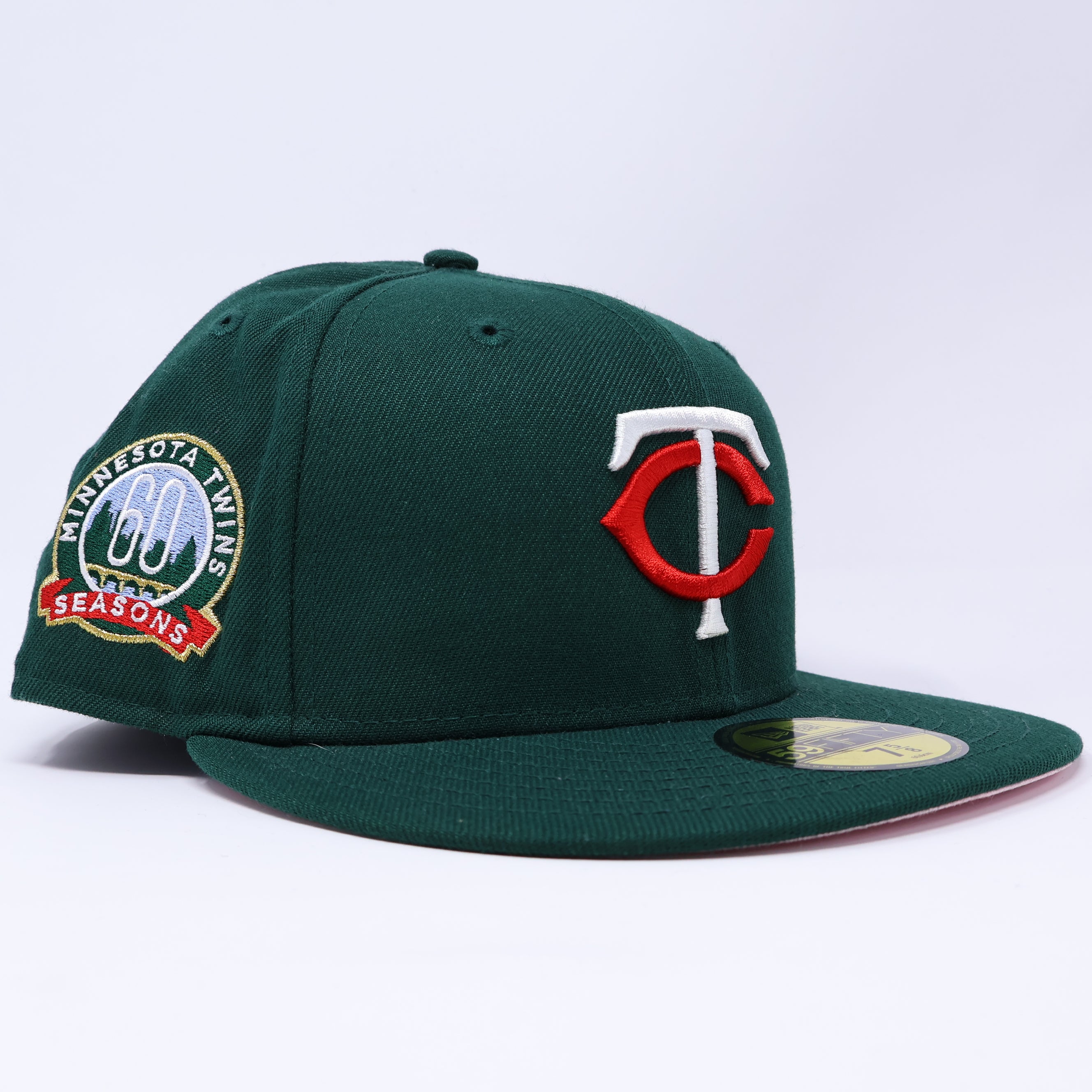 NWT 5/8 Green Minnesota Twins 60 Season 59fifty New Era Fitted Hat Cap