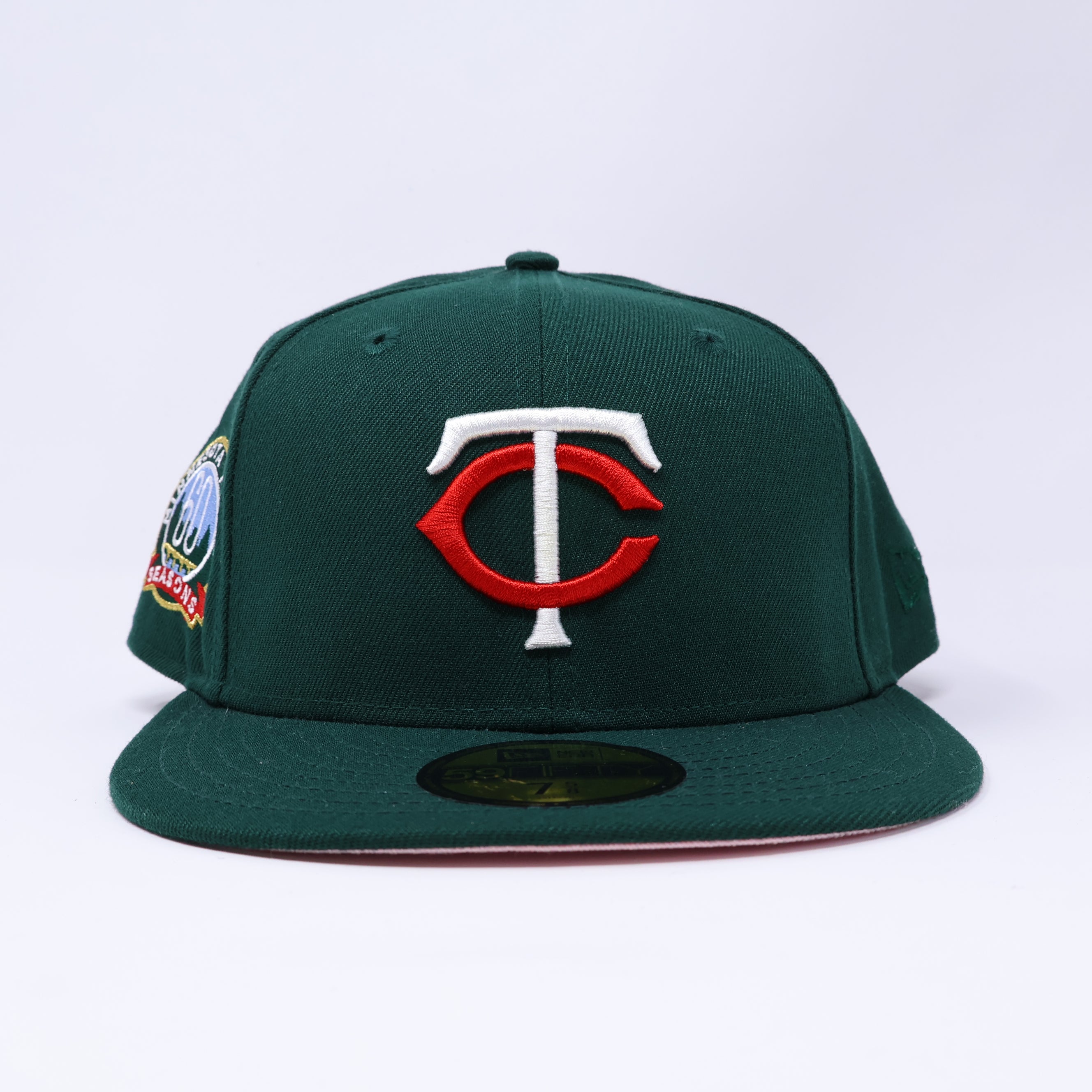 NWT 5/8 Green Minnesota Twins 60 Season 59fifty New Era Fitted Hat Cap