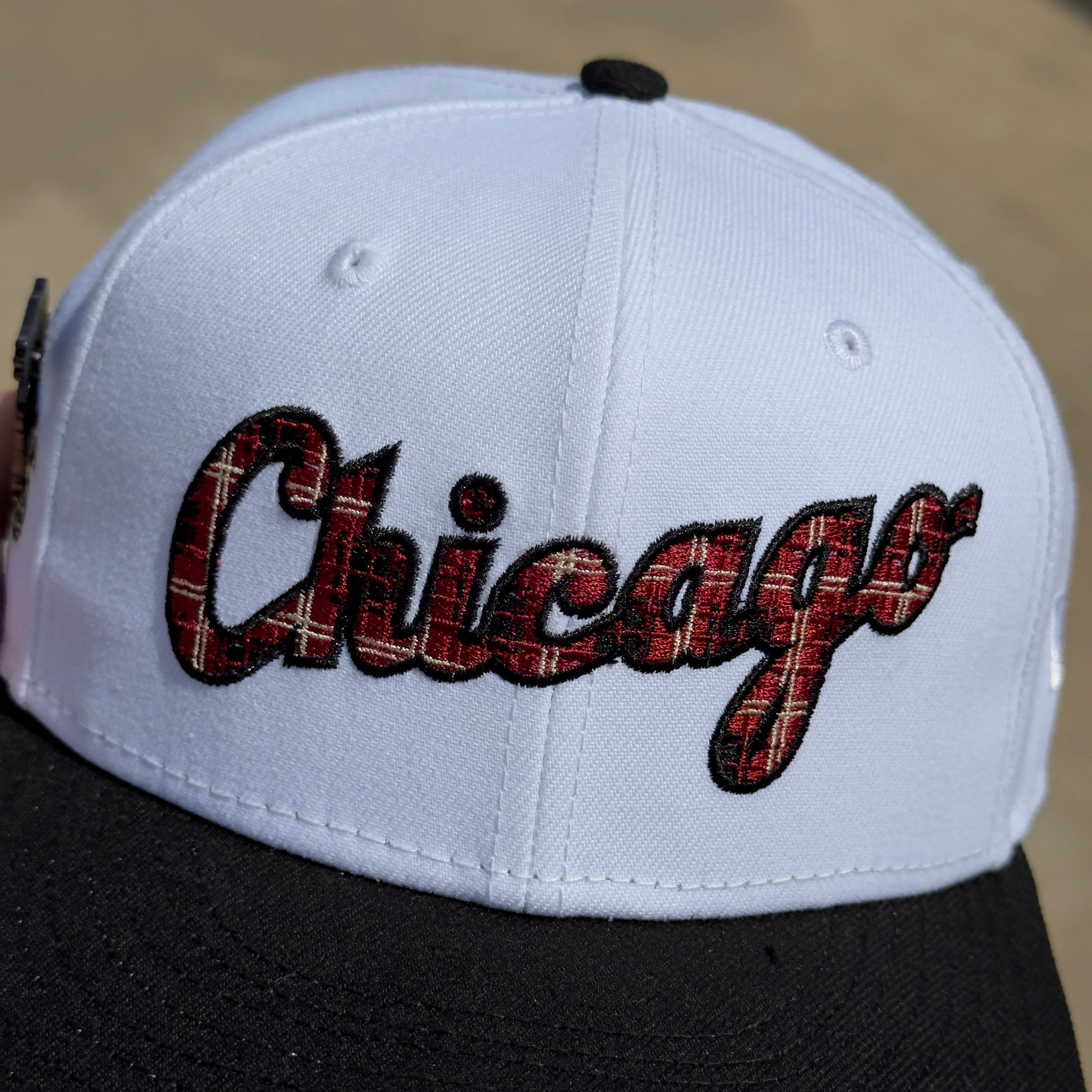 7 1/8 USED White Chicago White Sox Comiskey Park Hatclub 59fifty New Era Fitted Cap