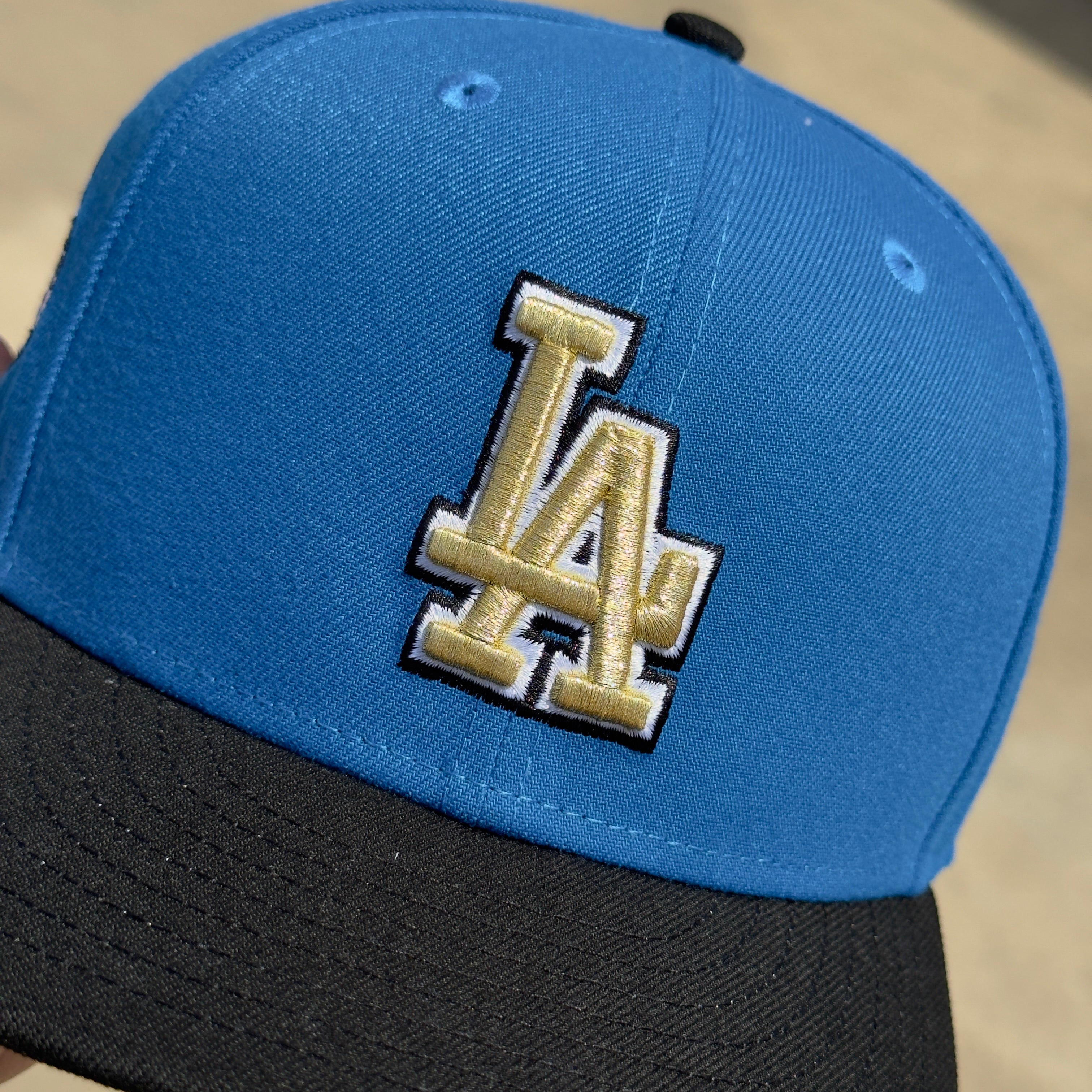 7 1/8 USED Blue Los Angeles Dodgers Dodger Stadium 59fifty New Era Fitted Cap