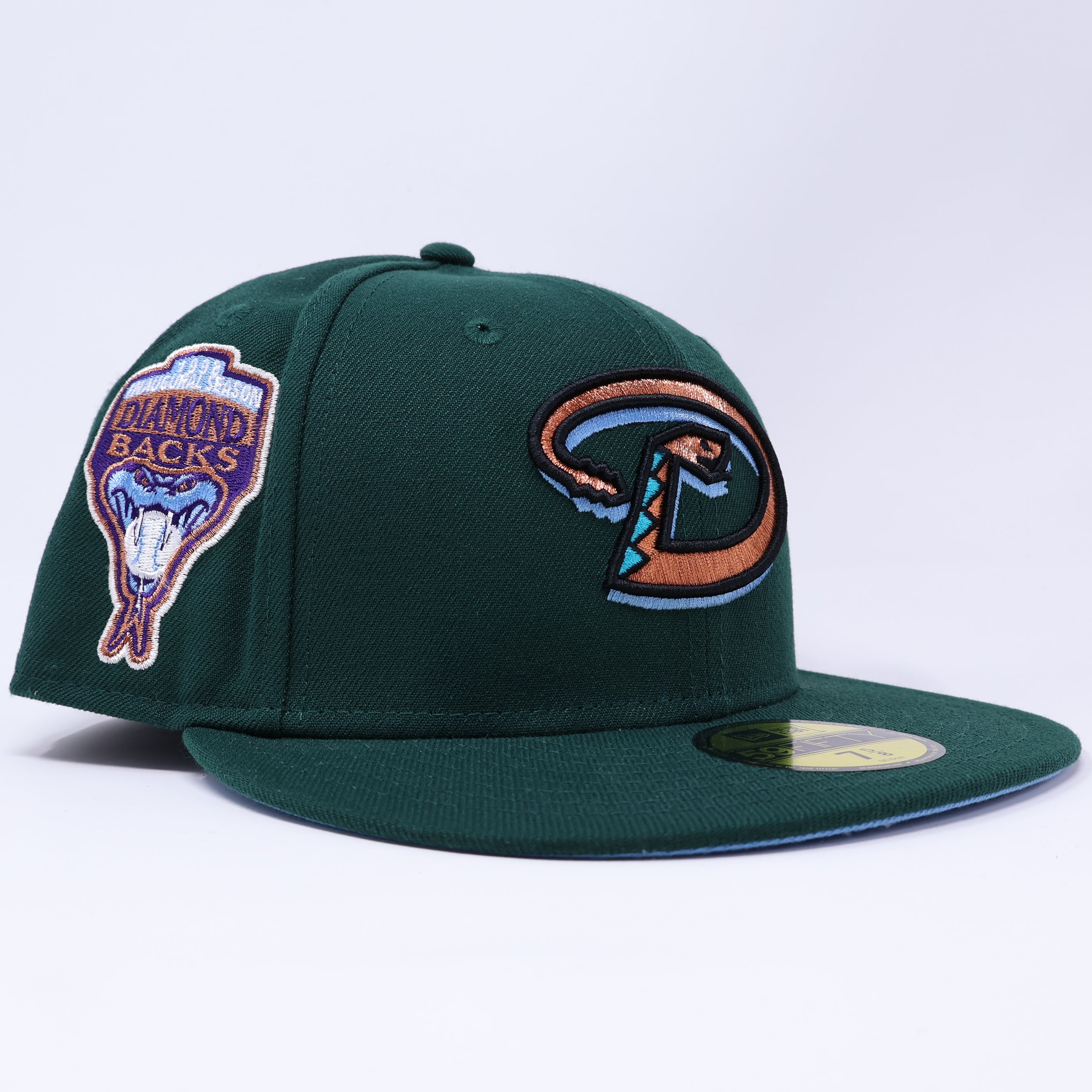 NWT 5/8 Green Arizona Diamondbacks 1998 Inaugural Season 59fifty New Era Fitted Hat Cap